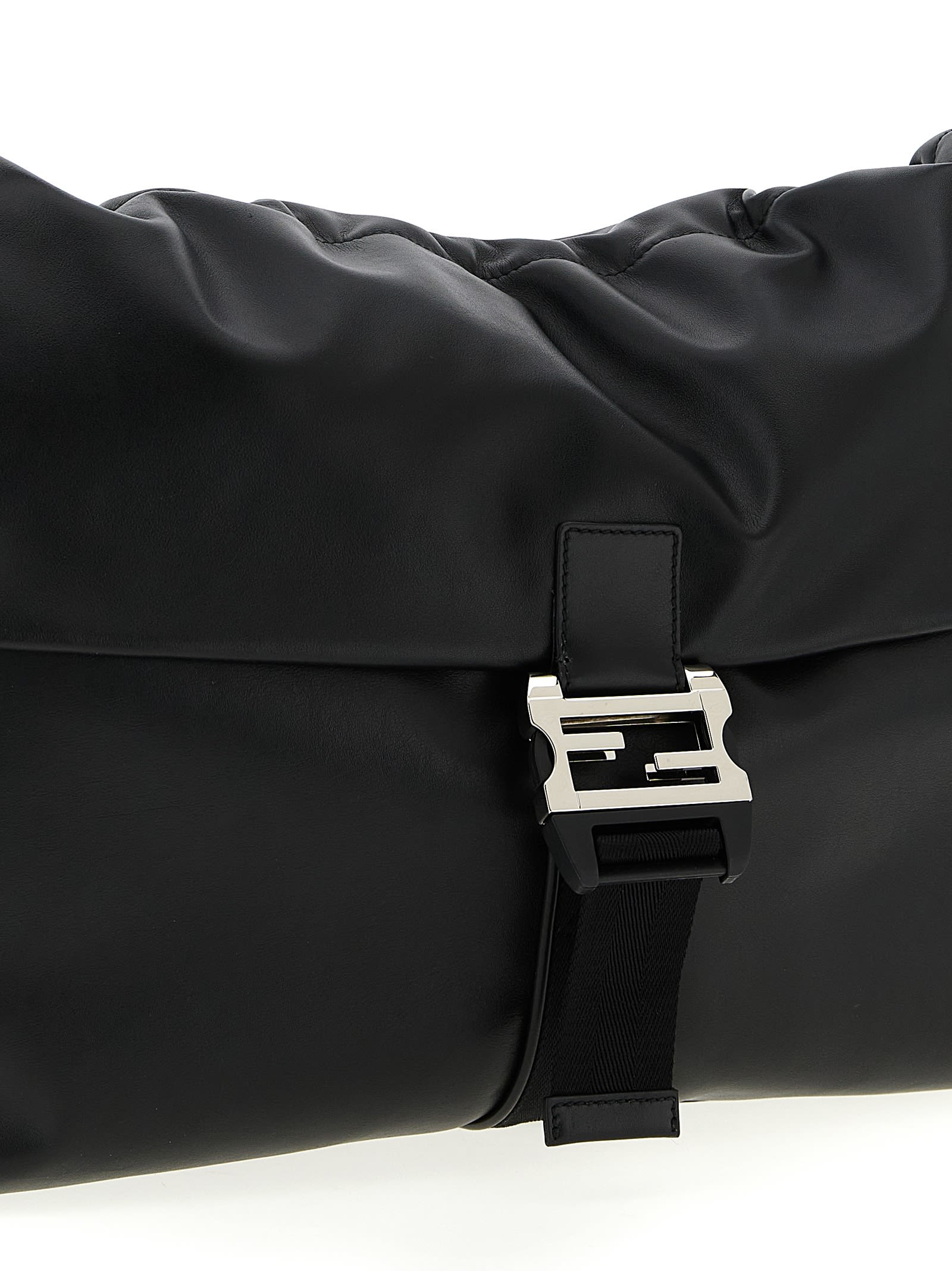 Fendi Flux Maxi Shoulder Bag In Black