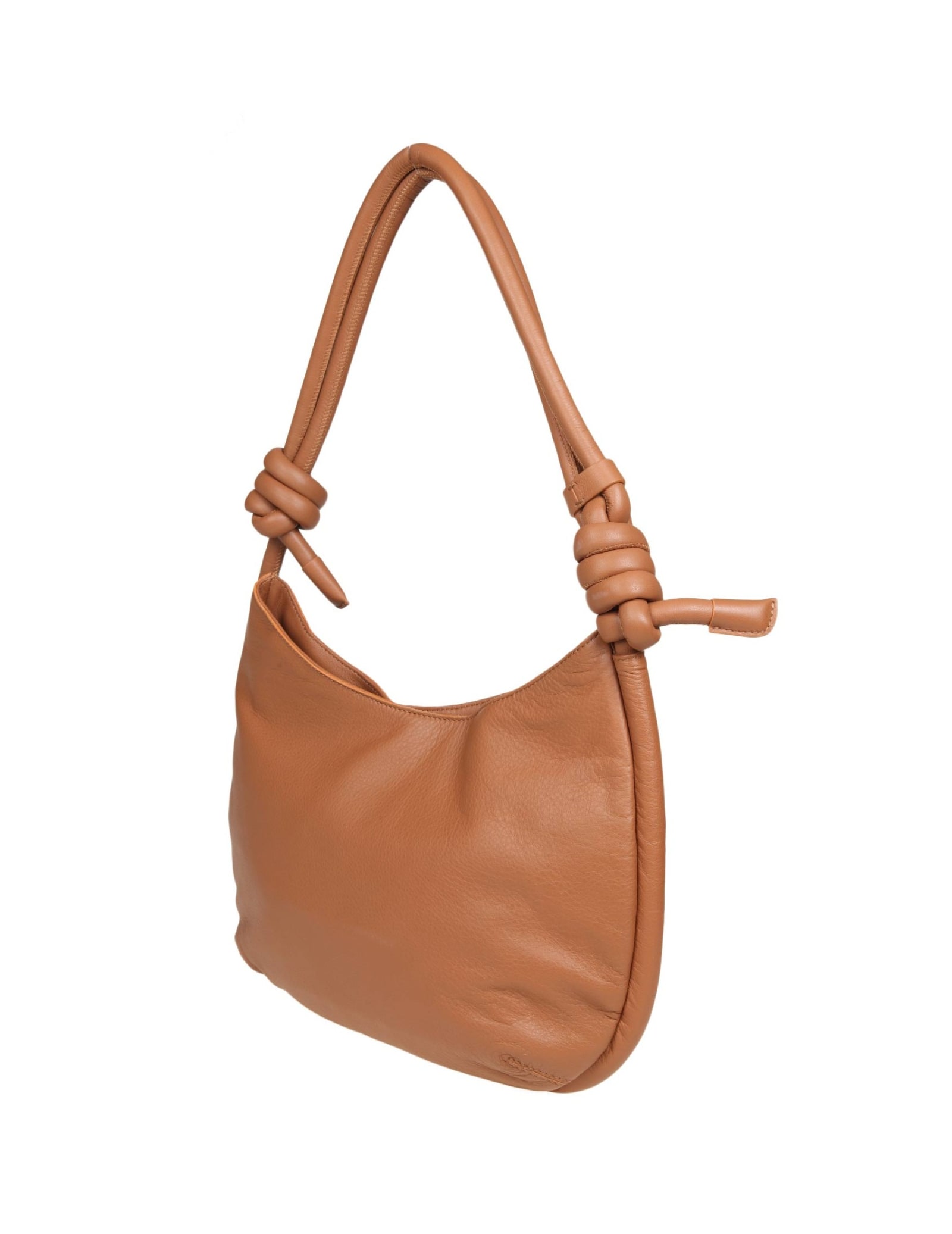 Shop Zanellato Demi Piuma Knot S Bag In Leather Color In Beige