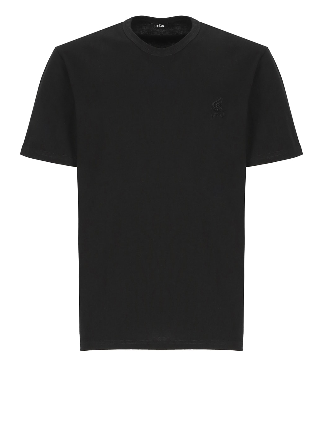 Shop Hogan Logoed T-shirt In Black