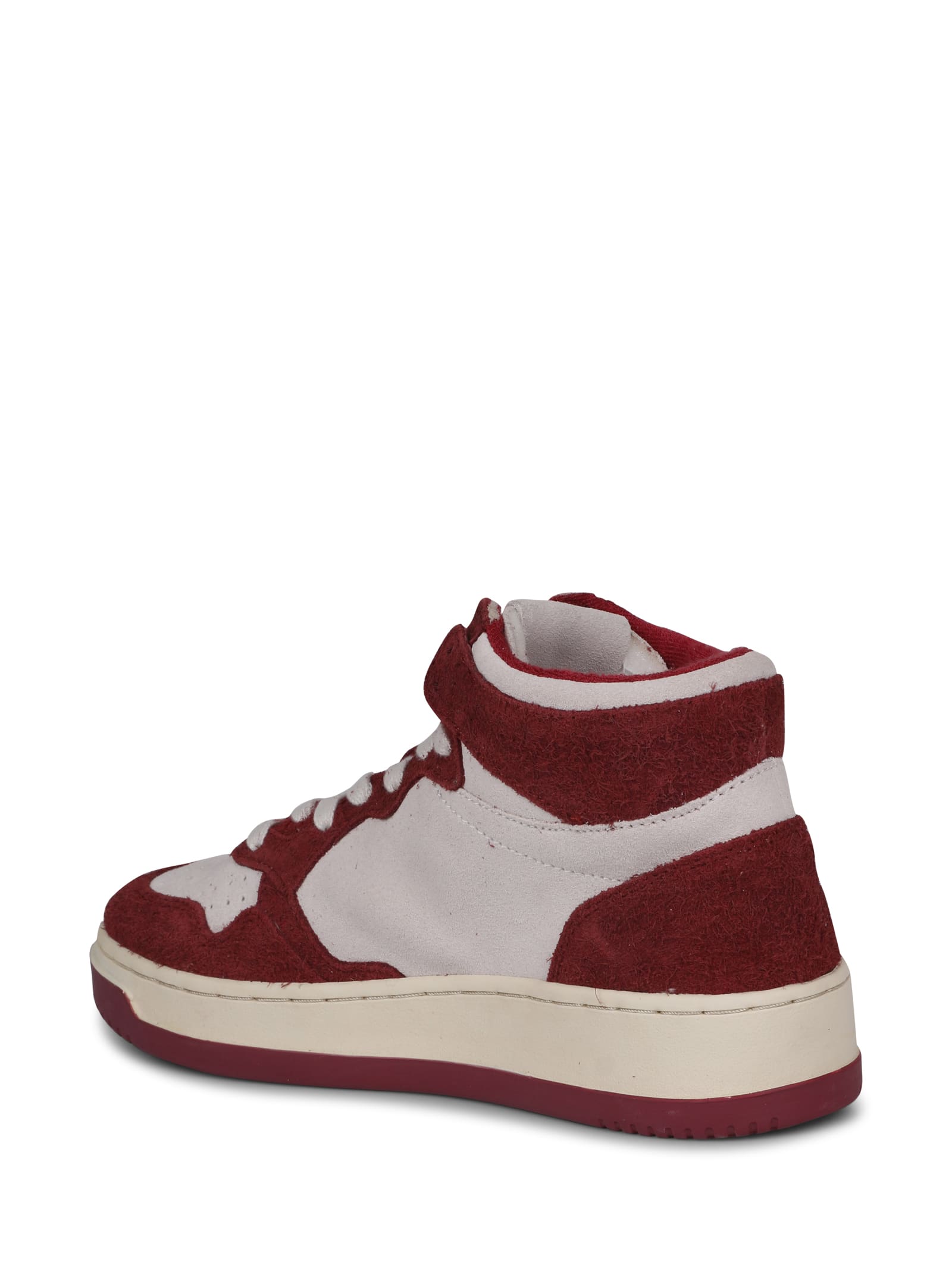 Shop Autry Medalist Mid Sneakers In Hair-effect Suede