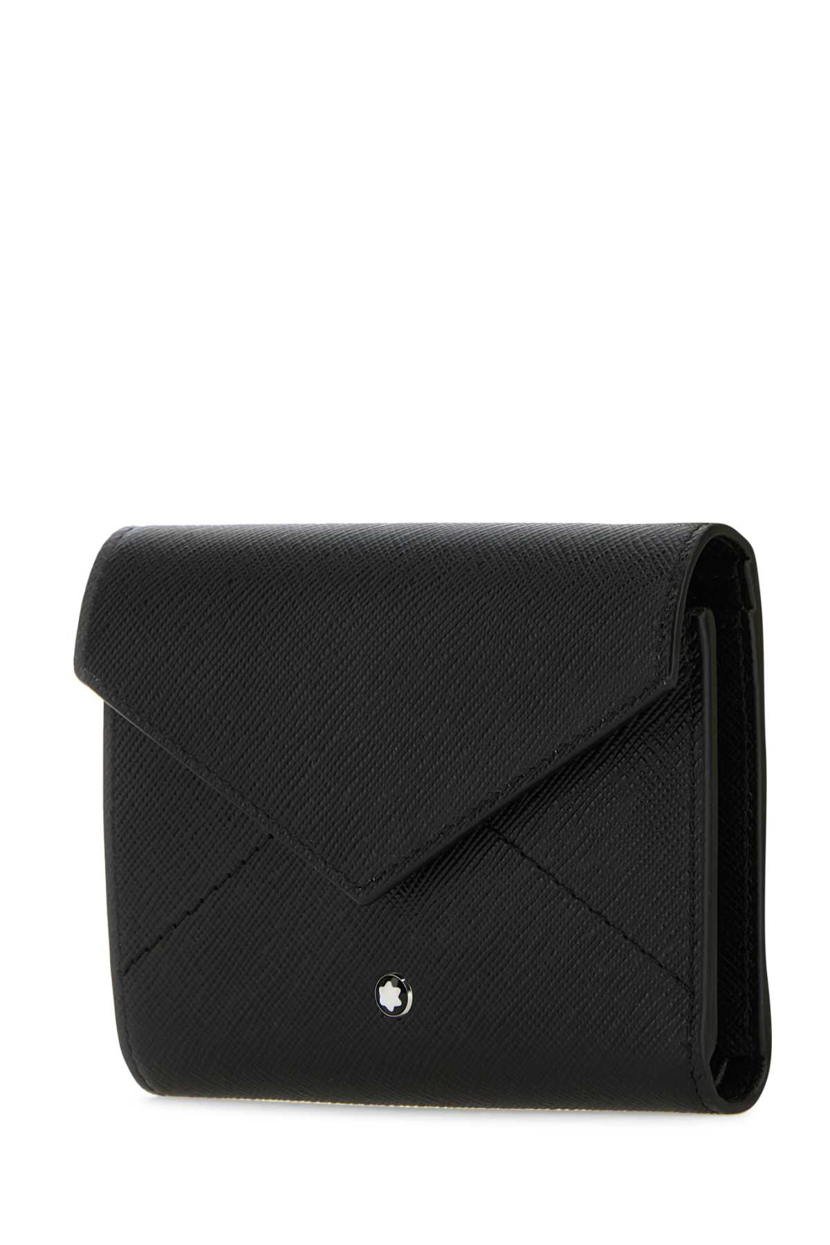 Shop Montblanc Black Leather Trio Sartorial Wallet
