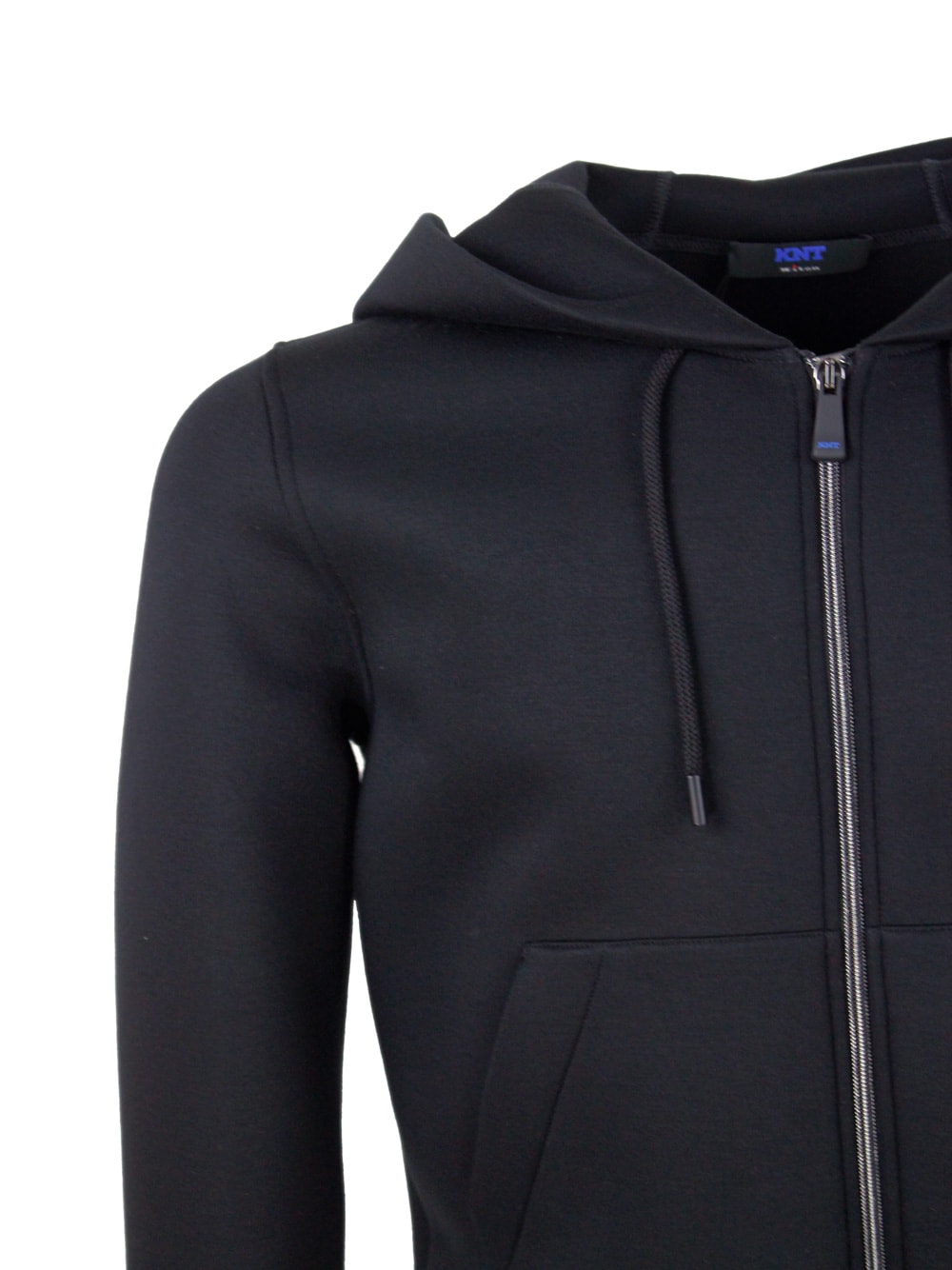 Kiton Tech Fabric Sweatshirt In Black