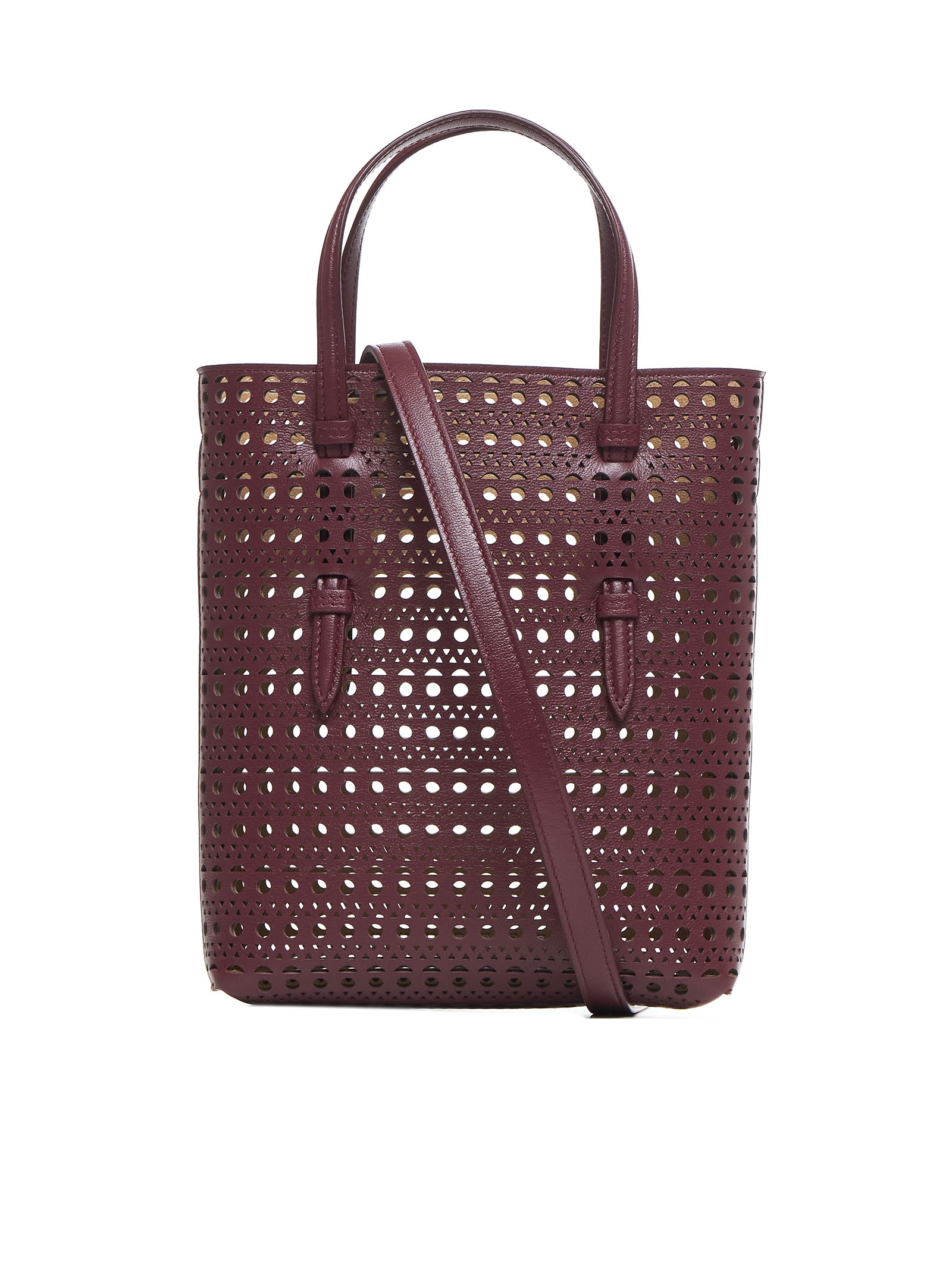 Shop Alaïa Tote In Rouge Grenat