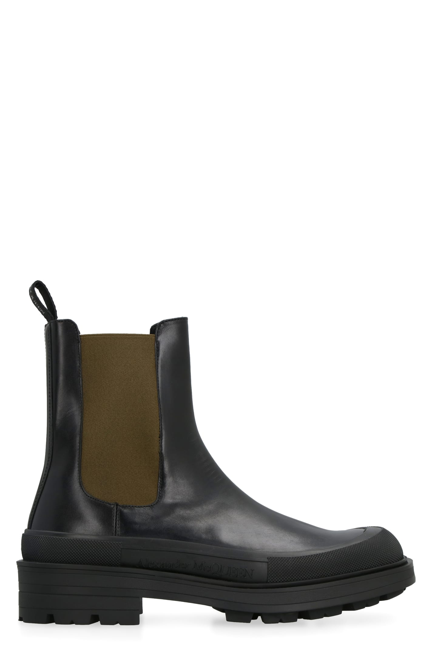 Shop Alexander Mcqueen Leather Chelsea-boots In Black