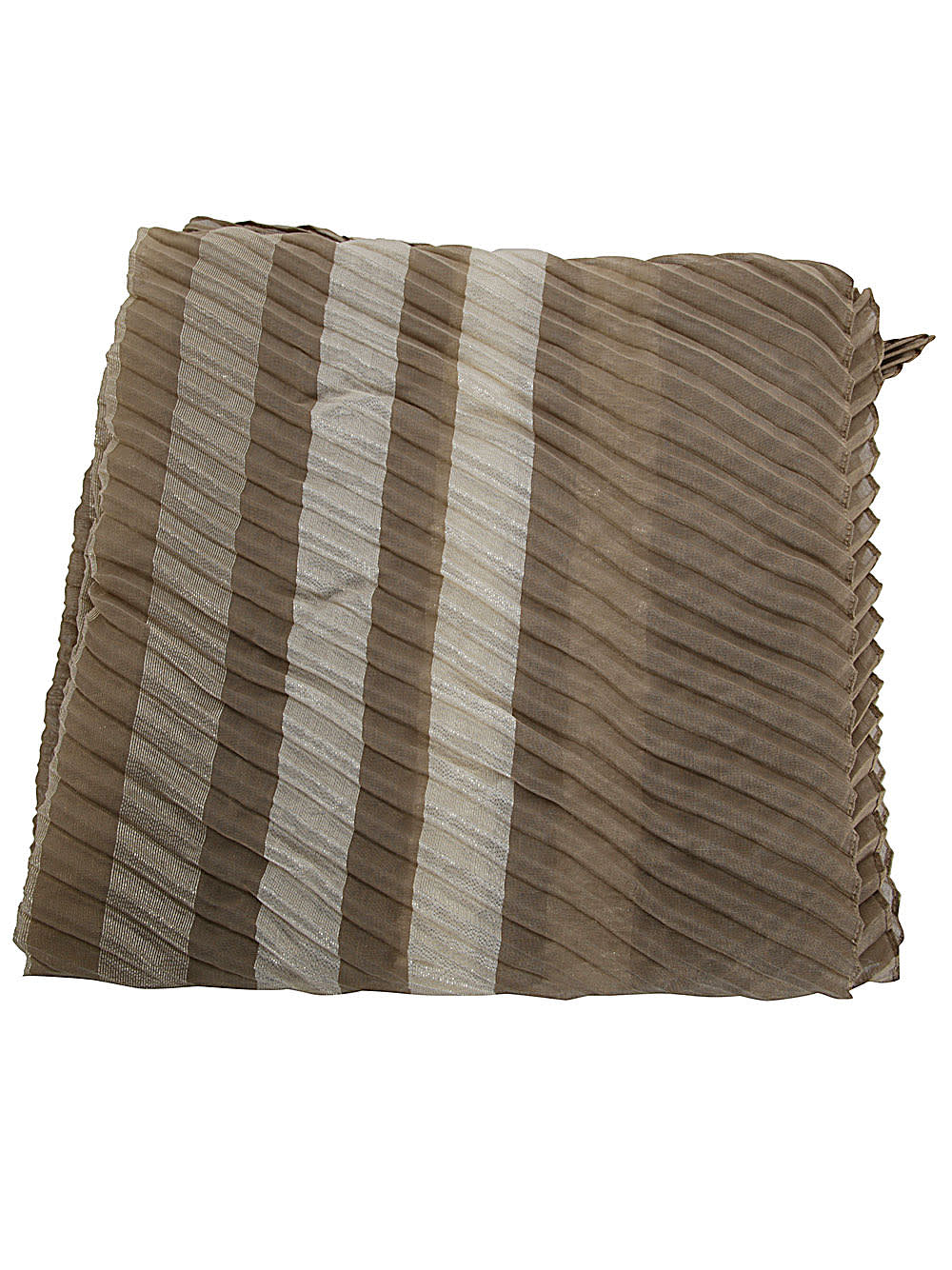 Shop Emporio Armani Lady Woven Pleated Stole In Soft Sand