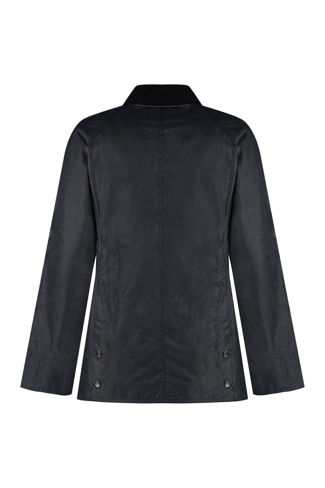 Barbour Collared Button-up Corduroy Jacket In Blue