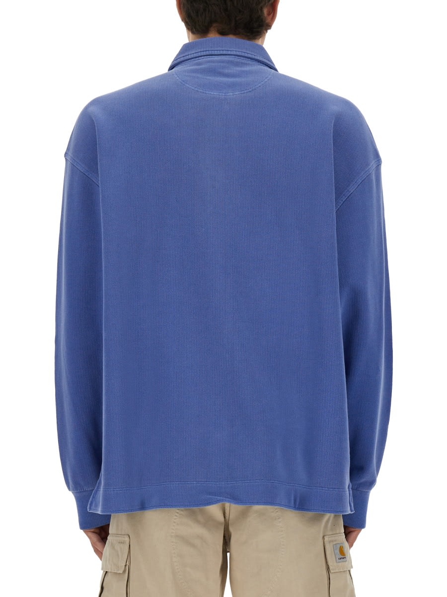 Carhartt Jersey Piquescript In Blue