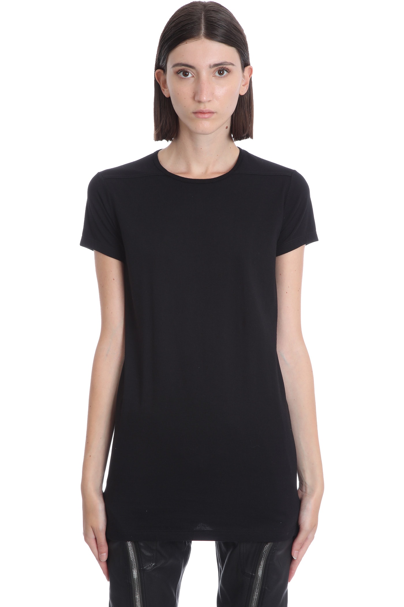 Rick Owens Level Ss T T-shirt In Black Cotton