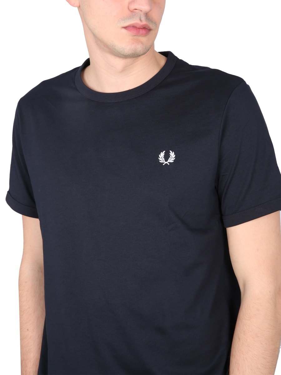 Fred Perry Classic Crew Neck Tee In Black