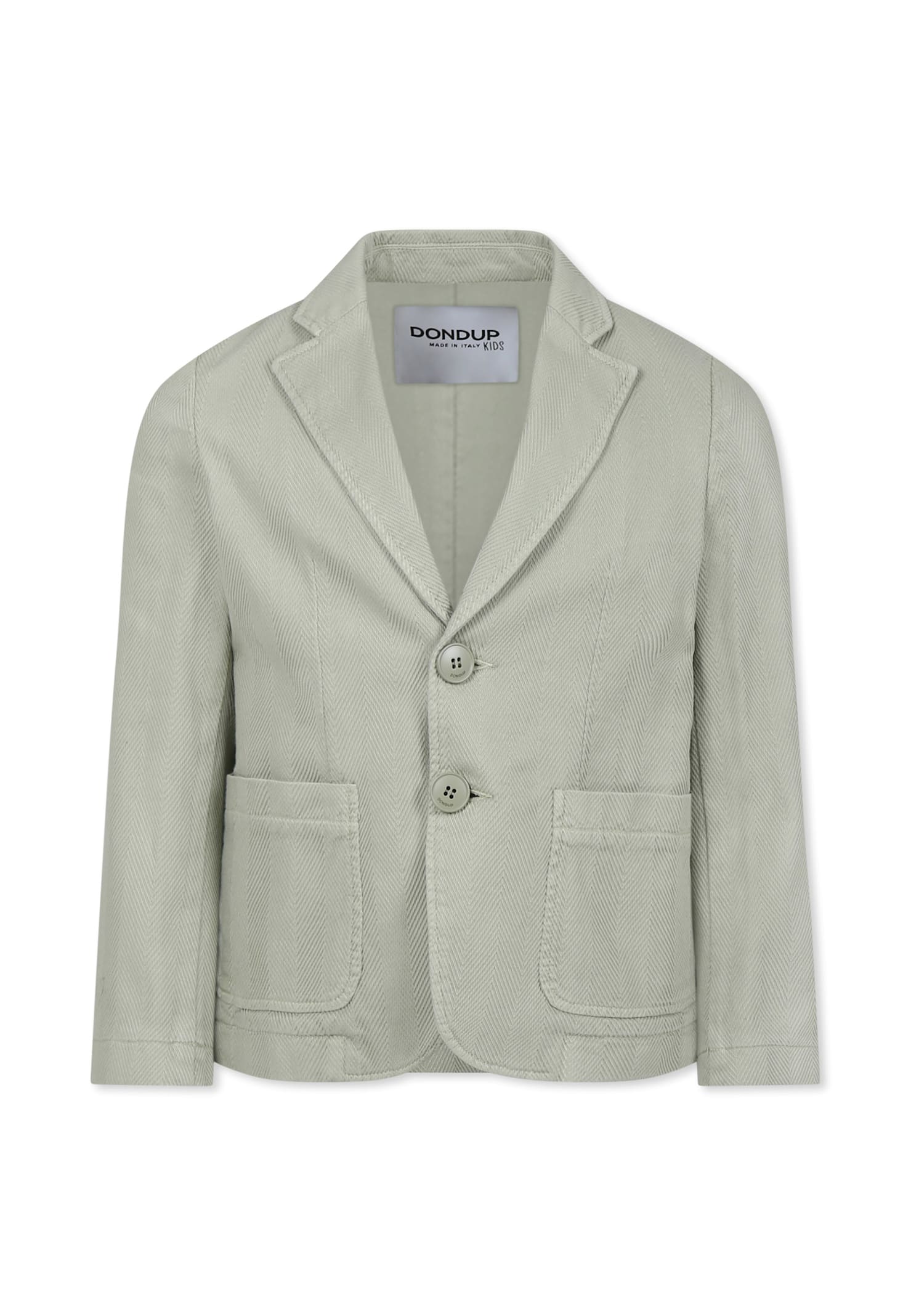 Shop Dondup Green Jacket For Boy With Logo
