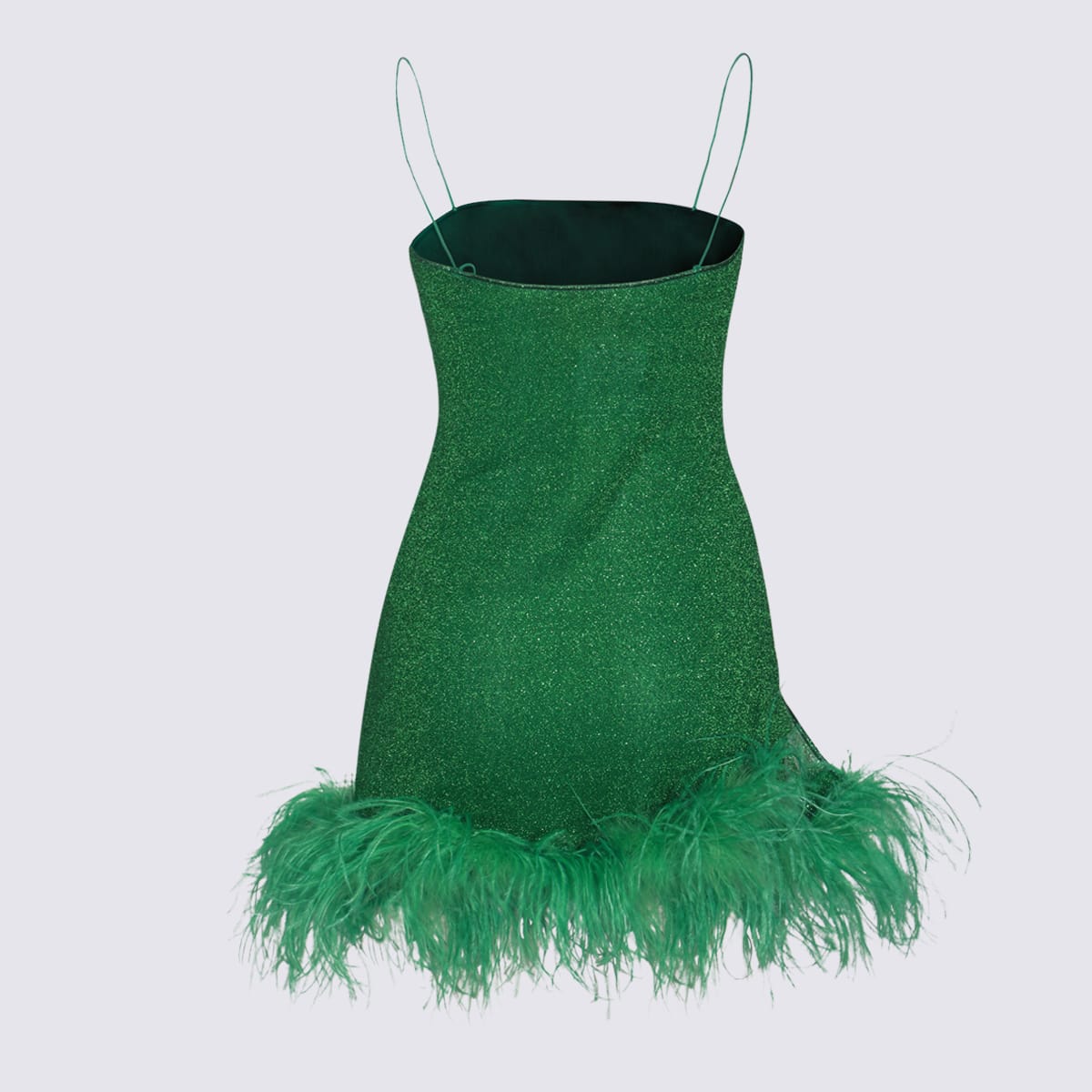 Green Lurex Stretch Lumiere Mini Dress