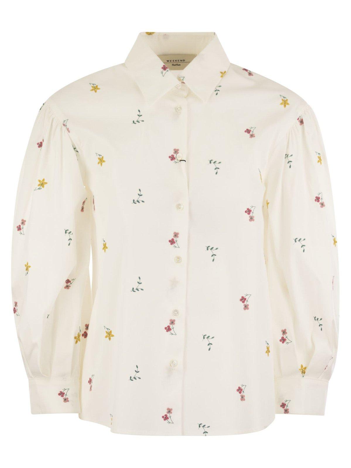 All-over Floral Patterned Long-sleeved Shirt