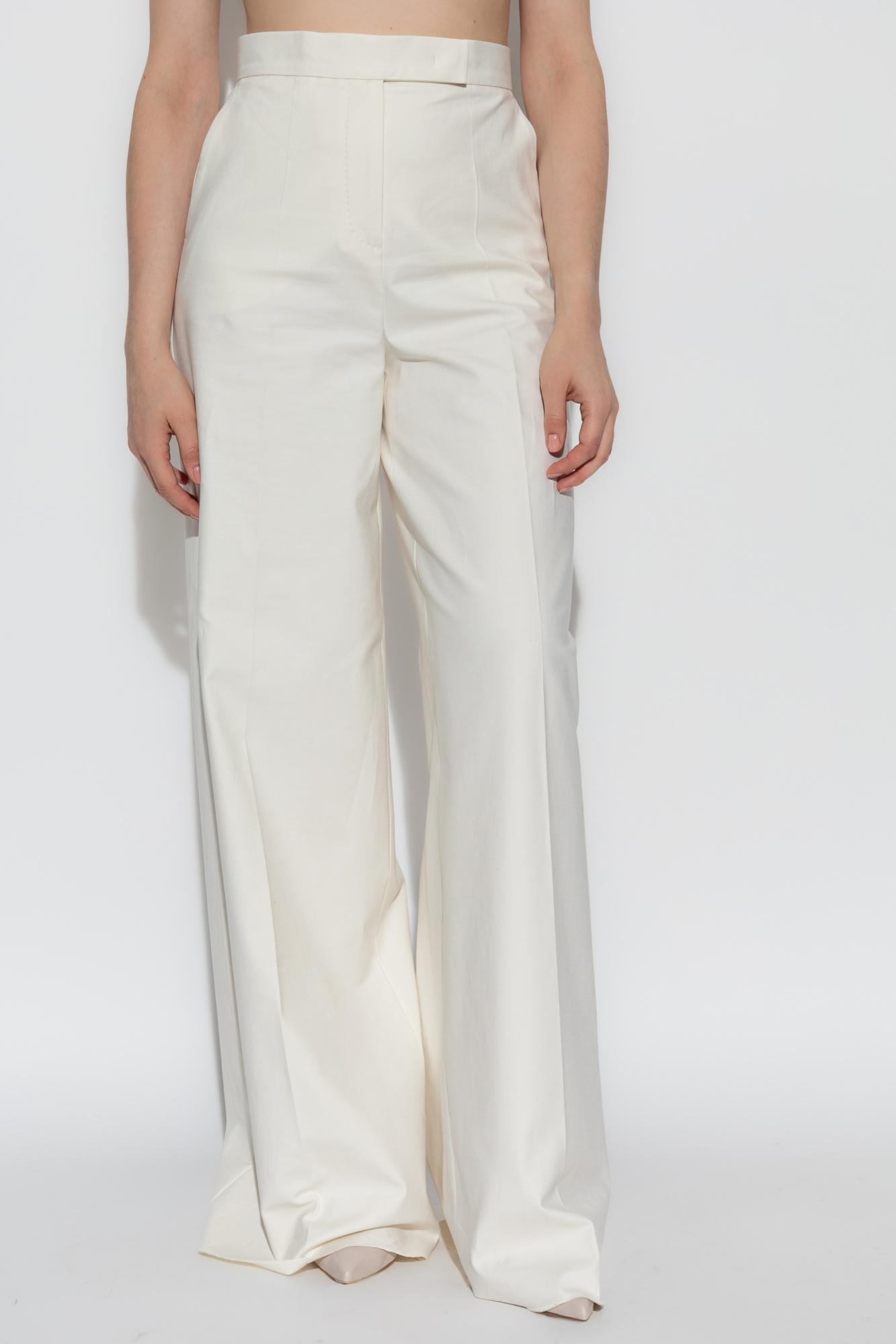 Max Mara Finish Pants In White