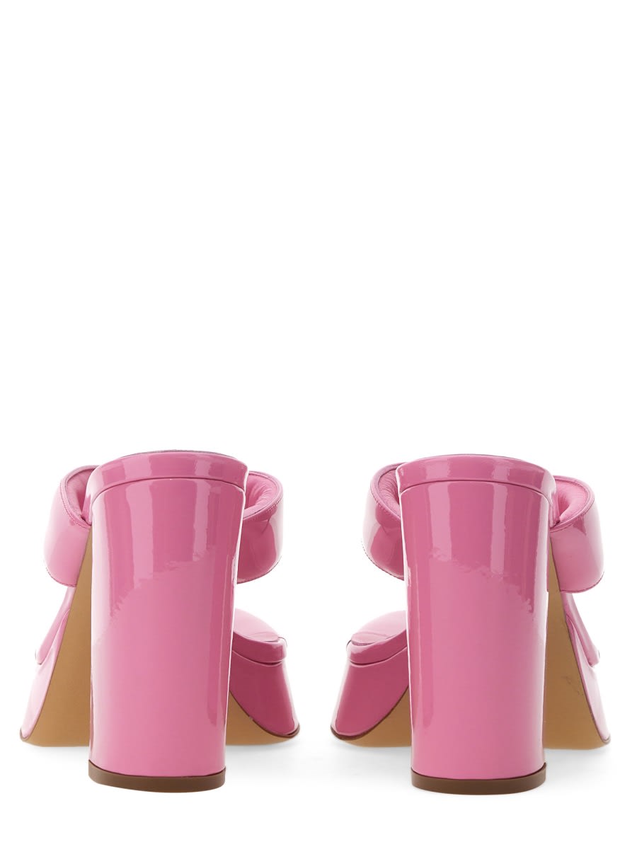 Gia Borghini Woman Thong Sandal Pink Size 8 Leather In Pink