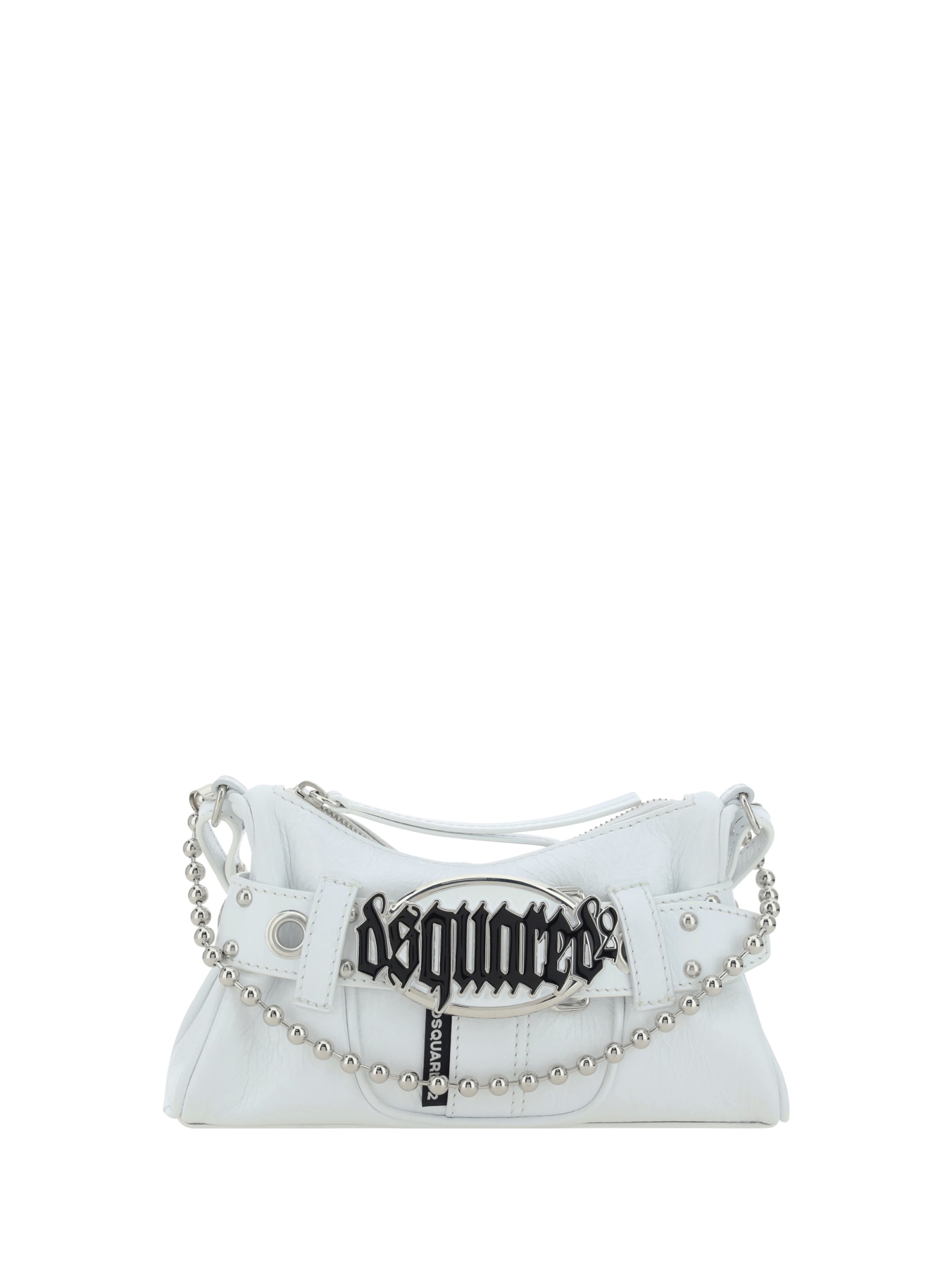 Dsquared2 Gothic Belt Shoulder Bag In White