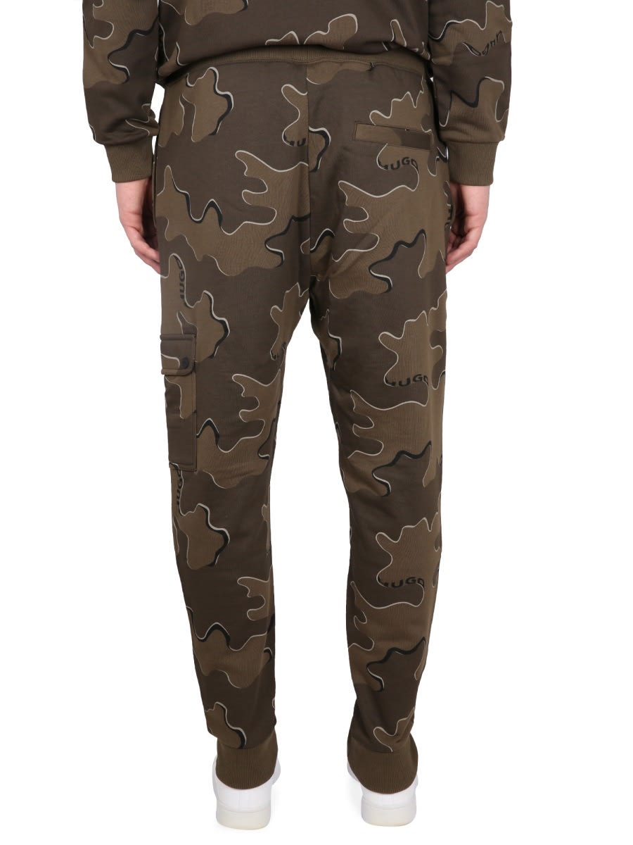 Shop Hugo Boss Camouflage Jogging Pants In Military Green