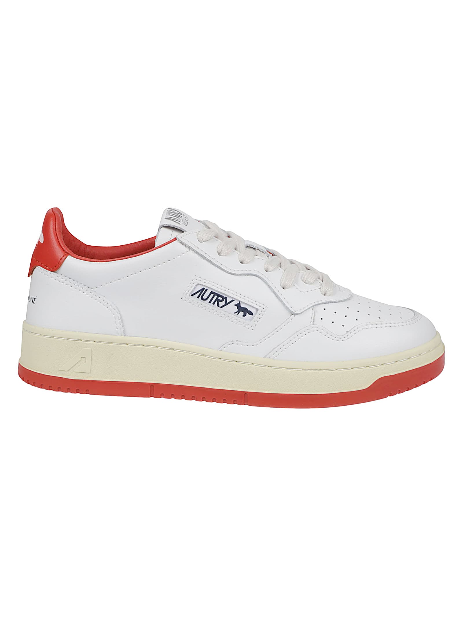 Autry X Maison Kitsune Medalist Low Top Sneakers In Animal Print