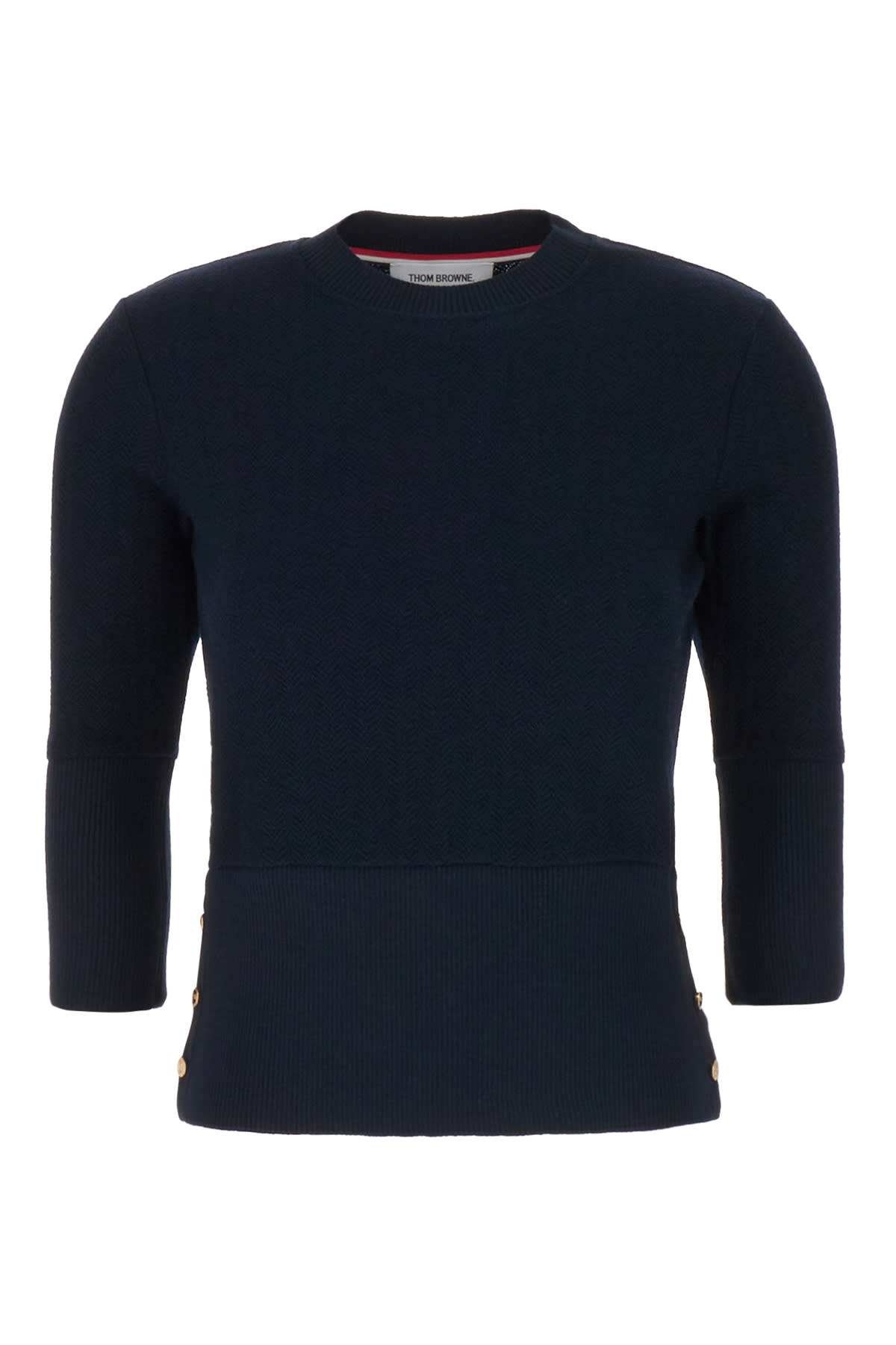 Thom Browne Navy Blue Wool Sweater