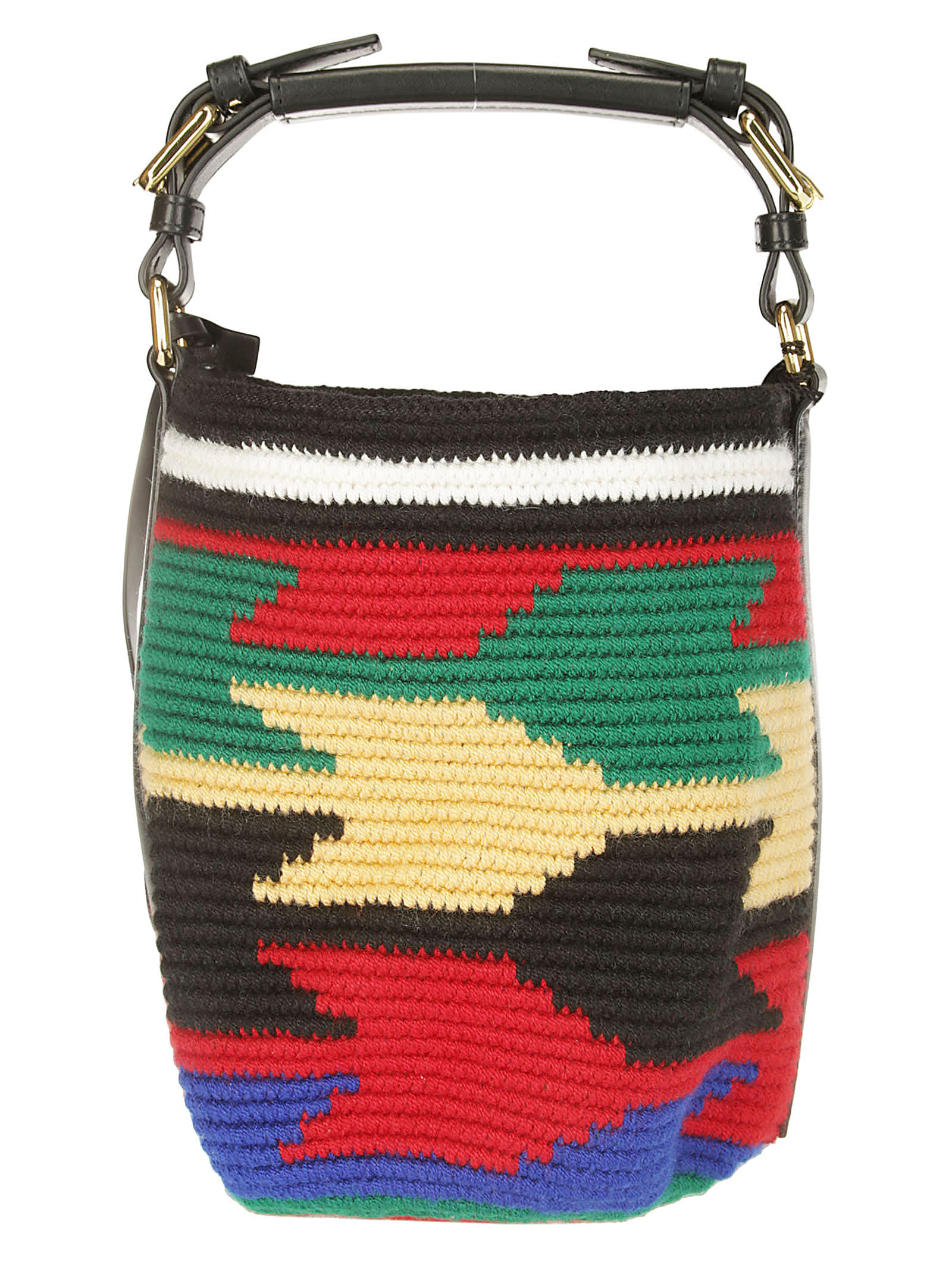 Shop Colville Small Arrow Cylinder Bag In Green/red/cream/blue