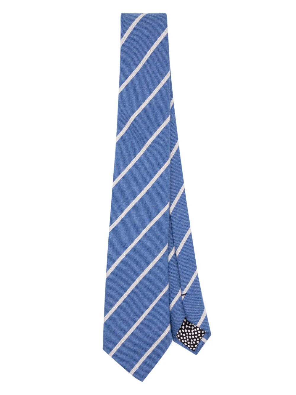 Shop Paul Smith Men Tie With Stripe In Blue