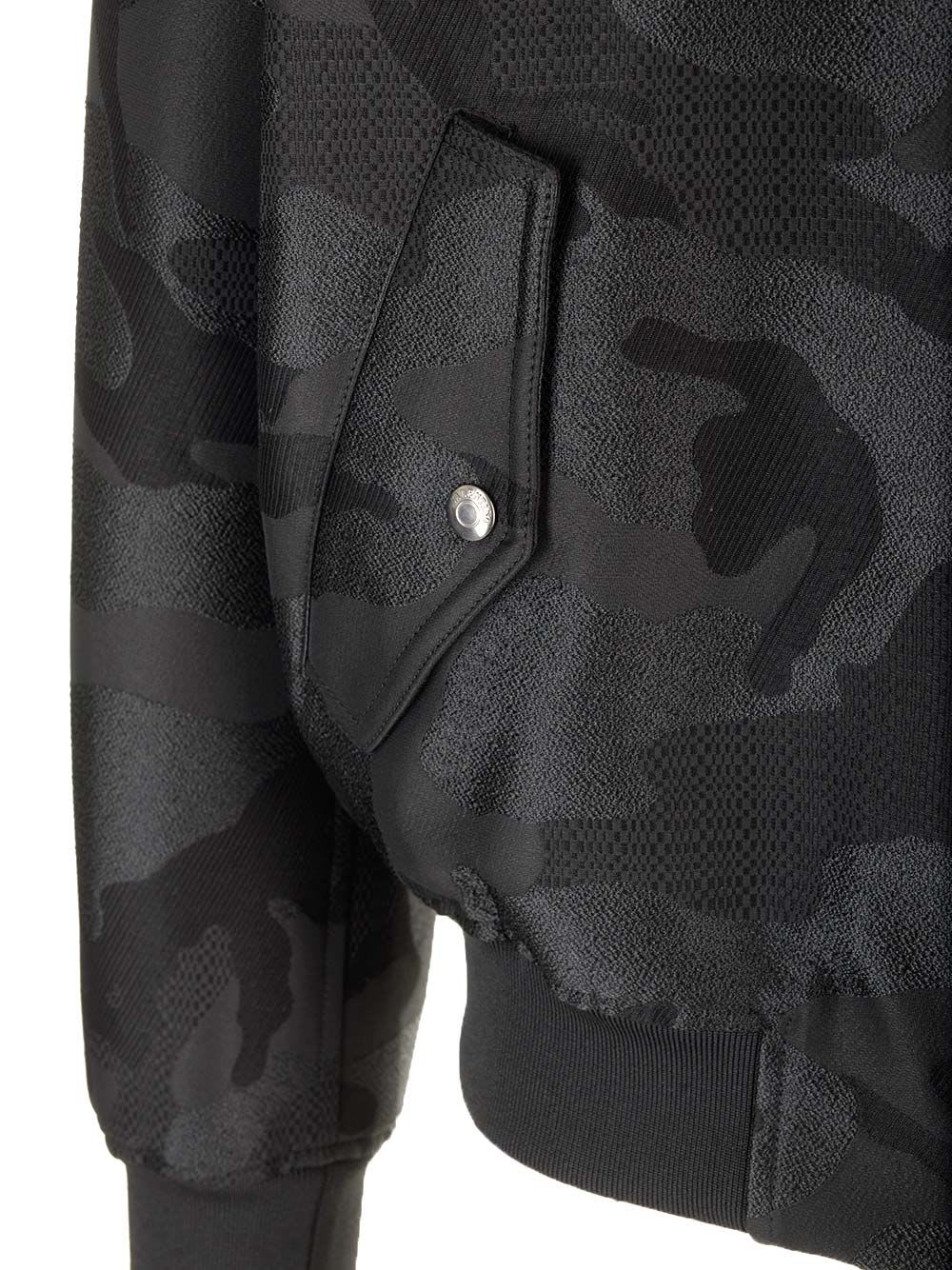 Shop Valentino Bomber Jacket With All-over Camounoir Pattern In Black