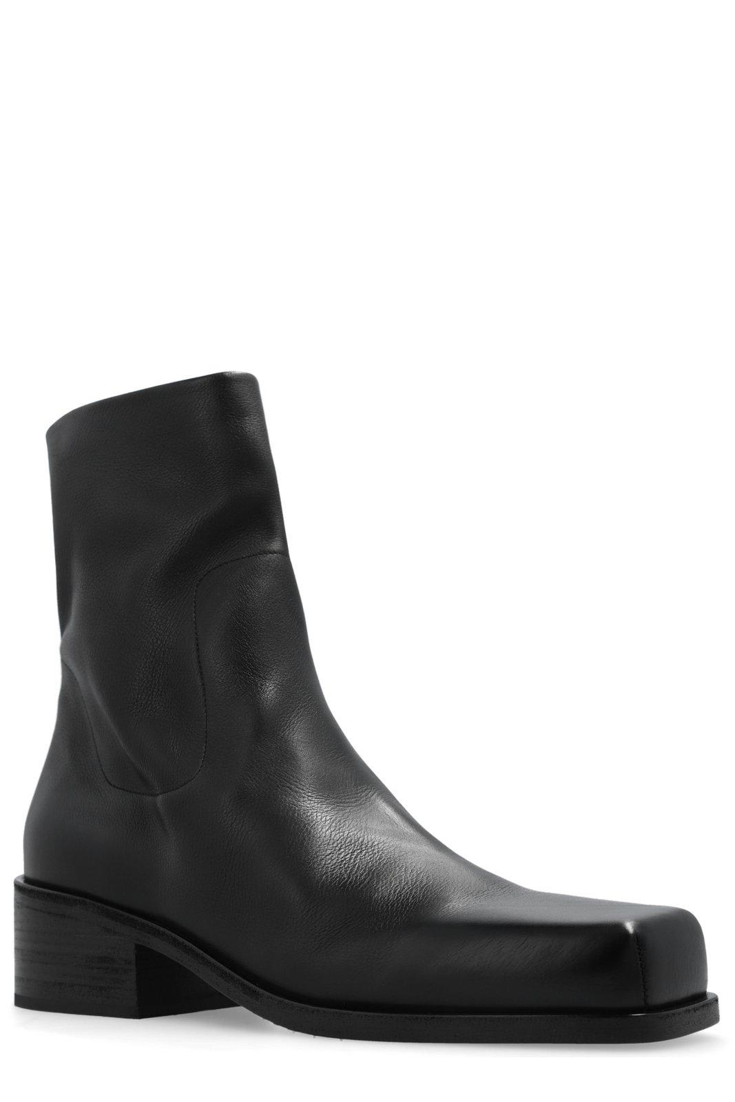 Shop Marsèll Cassello Square Toe Boots In Black