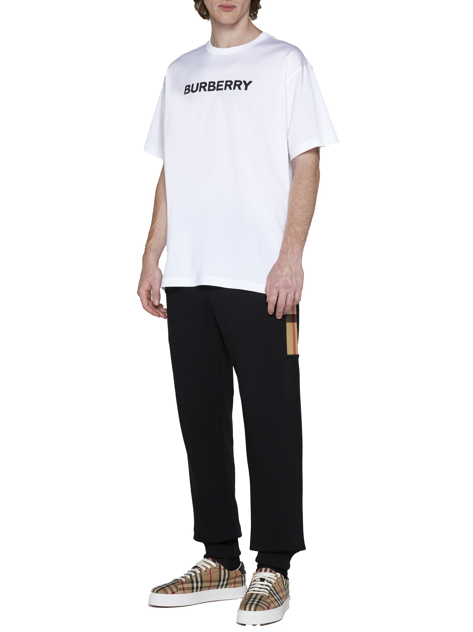 Burberry Oversized T-shirt That Sports The House Logo On The Front In White