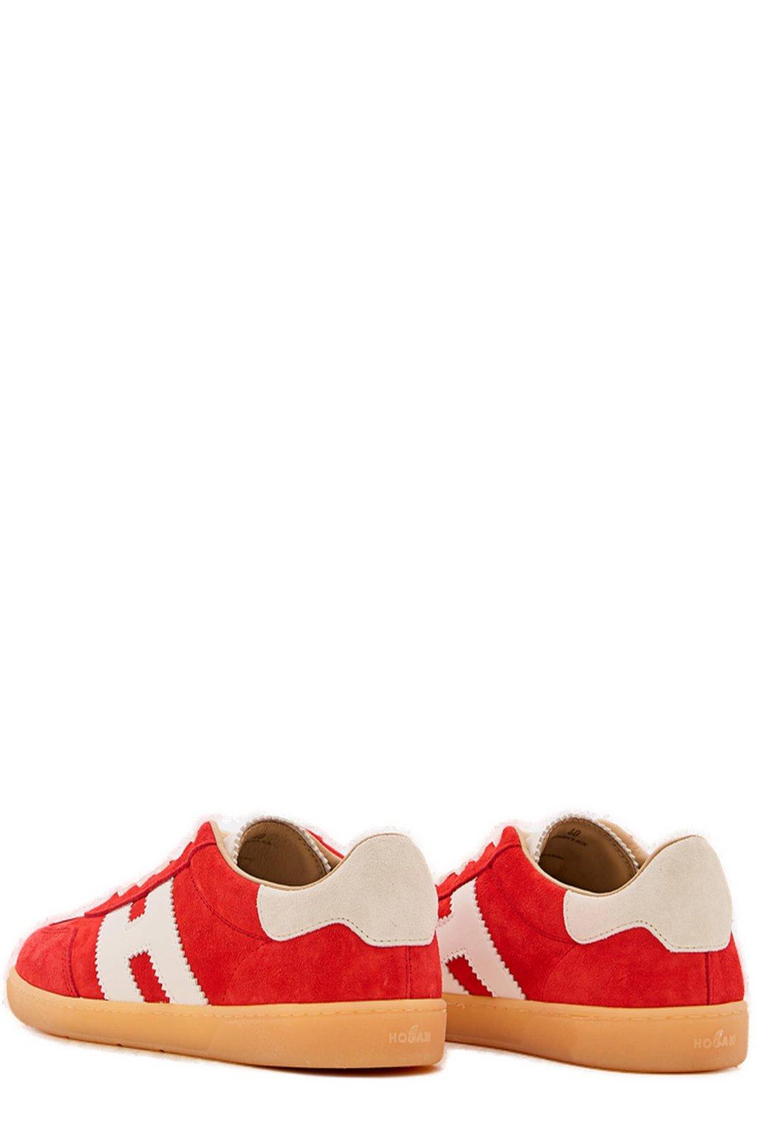 Hogan Cool Leather And Suede Sneakers In Red