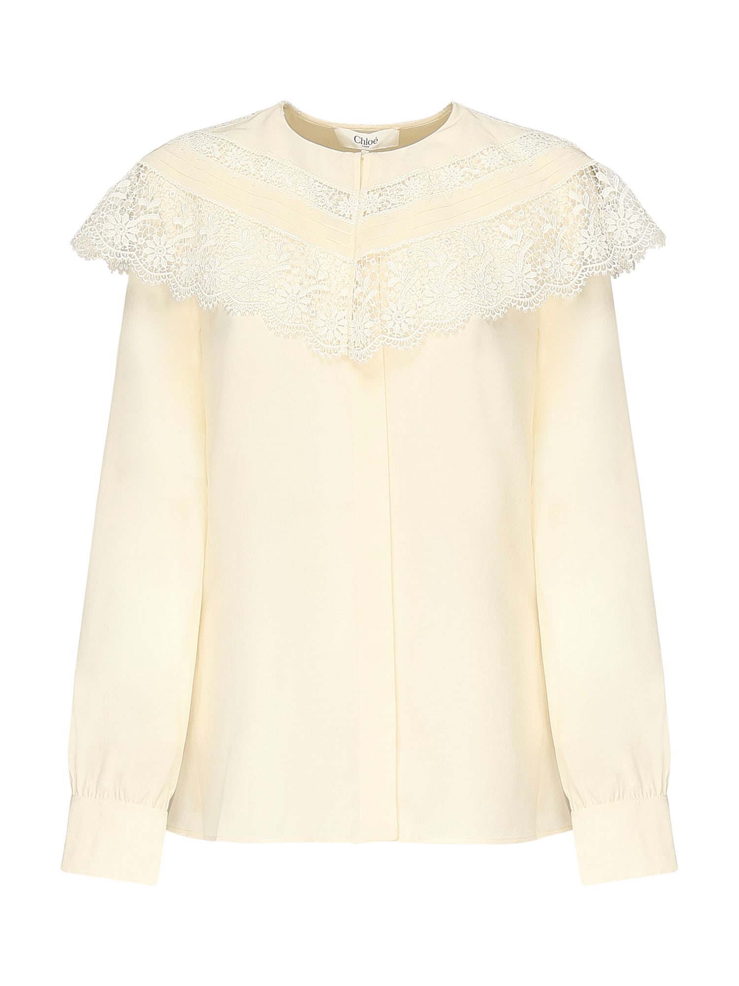 Chloé Silk And Lace Ruffle Blouse