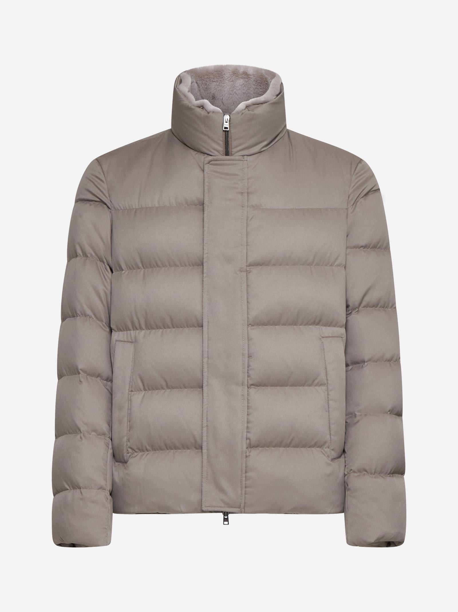 Arendelle Quilted Nylon Down Bomber Jacket