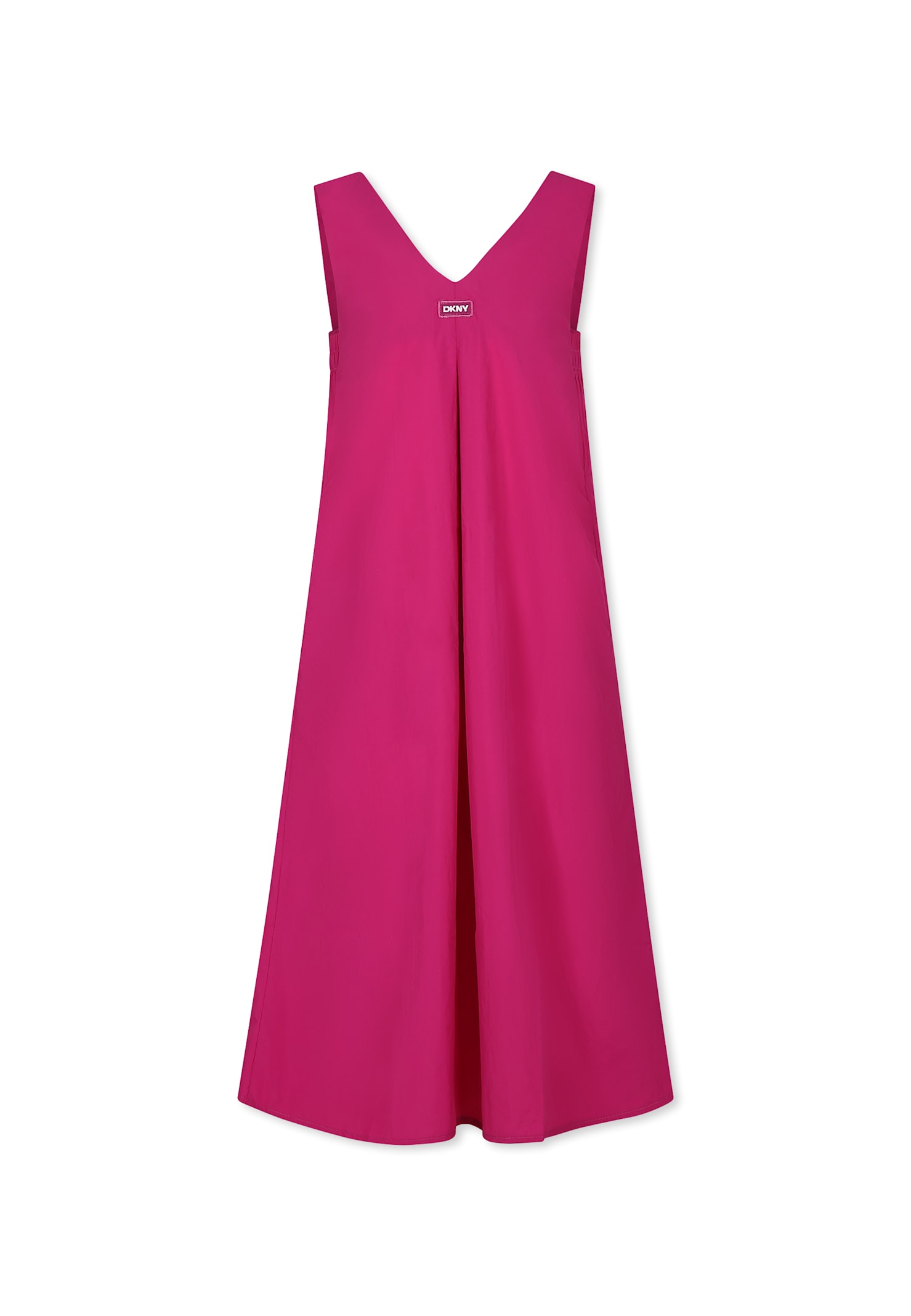 Dkny Fuchsia Dress For Girl With Logo In Fuchsia