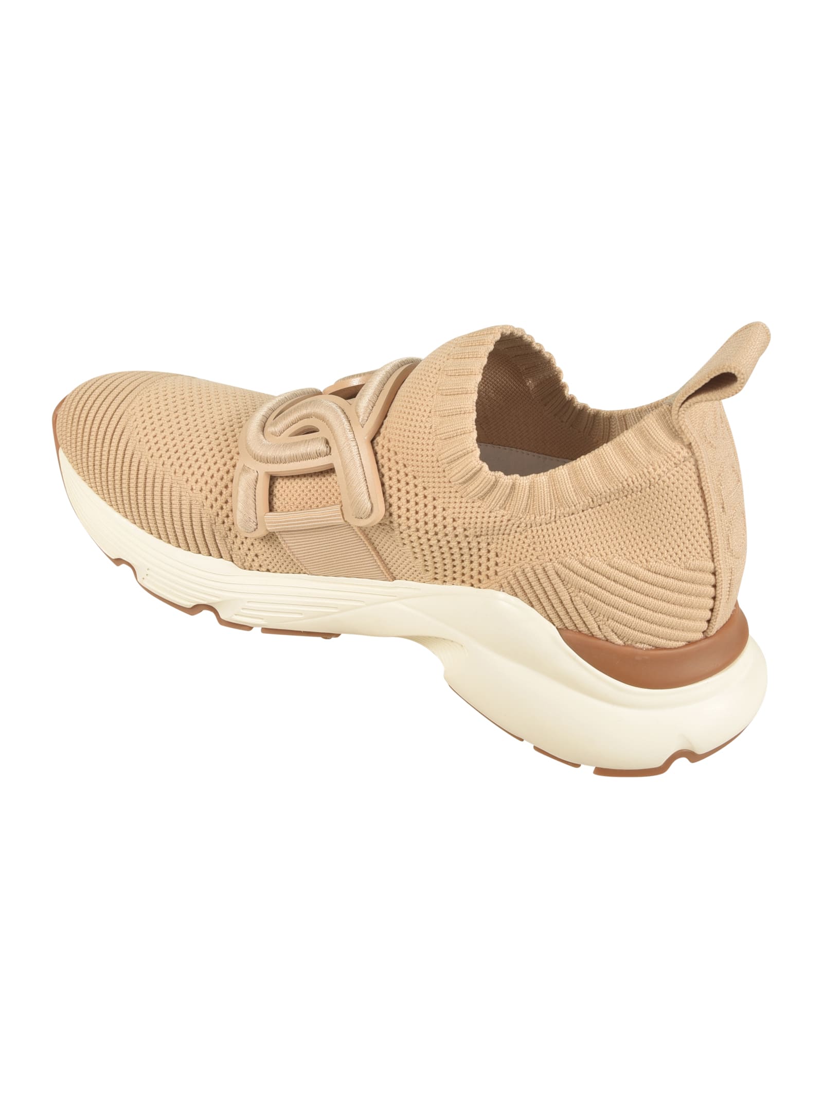 Tod's Womens Tods Sport Run 54c Calzino Logo-embellished Mesh-knit Low-top Trainers In Light