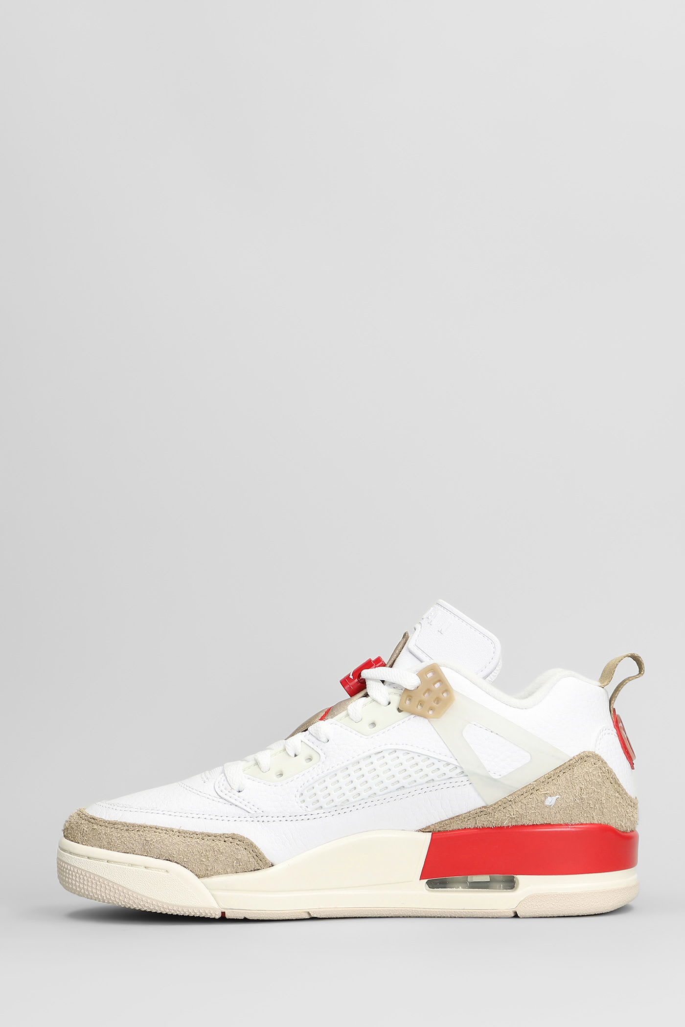 Nike Jordan Spizike Low Sneakers In White Leather In Brown