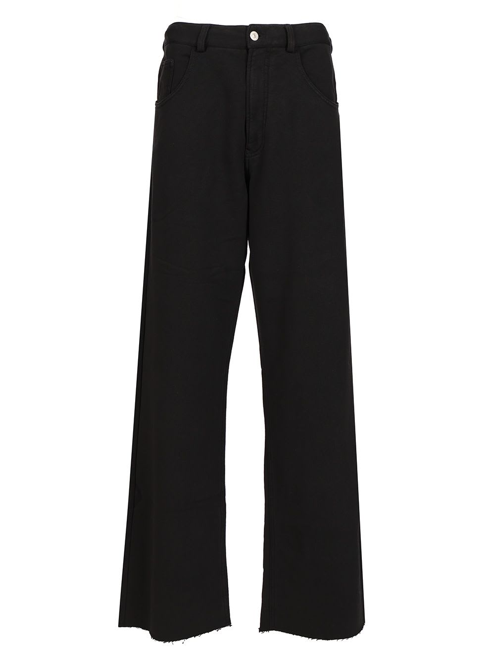 Mm6 Maison Margiela Black Jersey Five-pocket Trousers