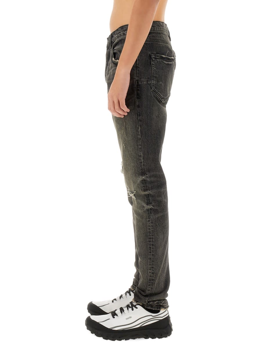 Purple Brand Black Stretch Denim Jeans In Denim