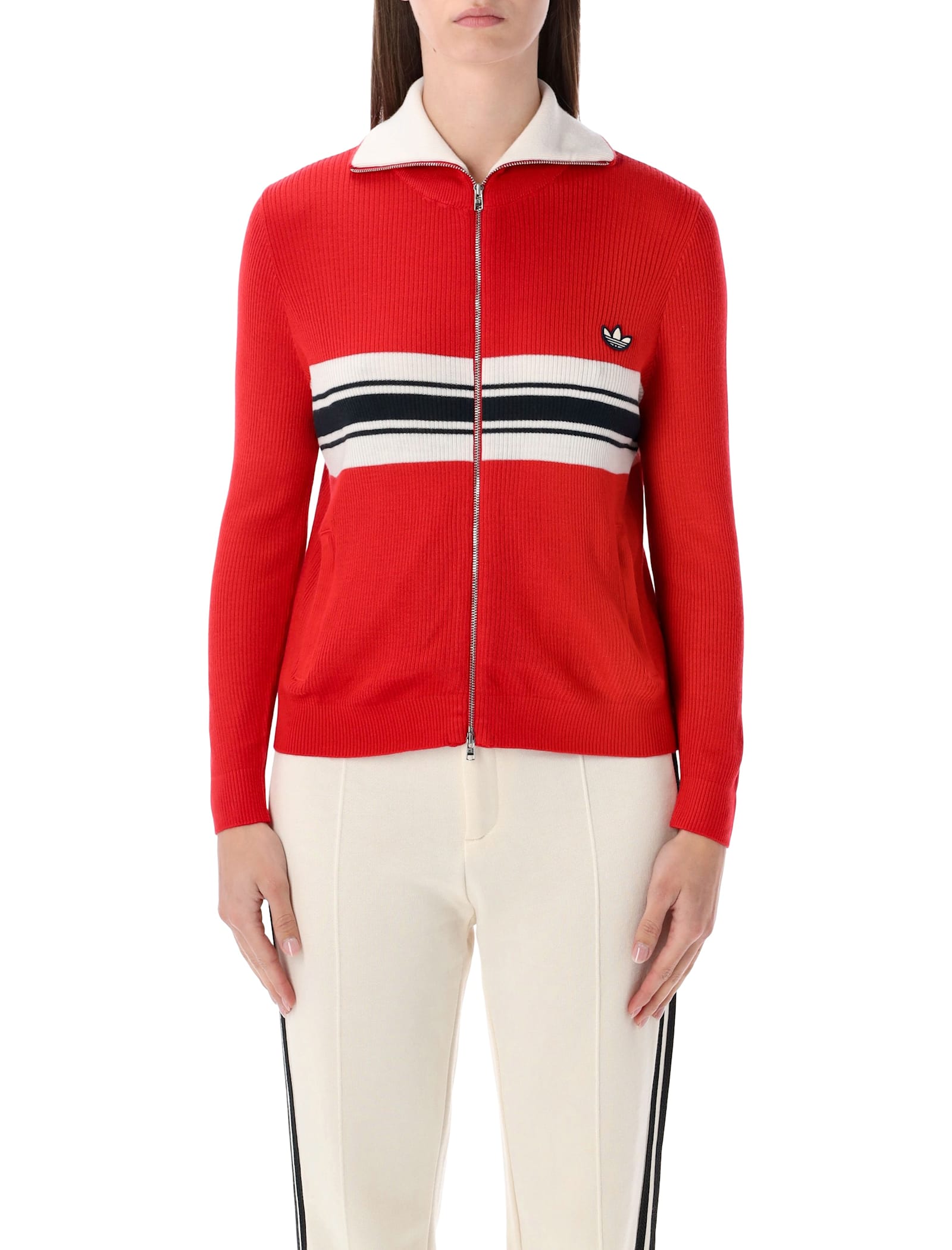 Adidas Originals Adidas X Wales Bonner Adidas X Wales Bonner Knitted Track Top In Red