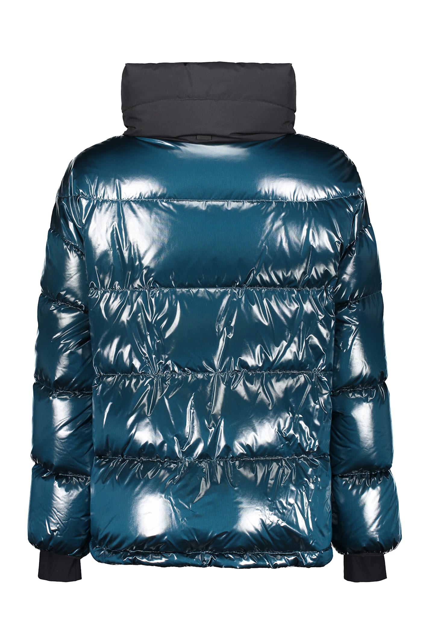 Herno Glossy Nylon Down Jacket In Blue