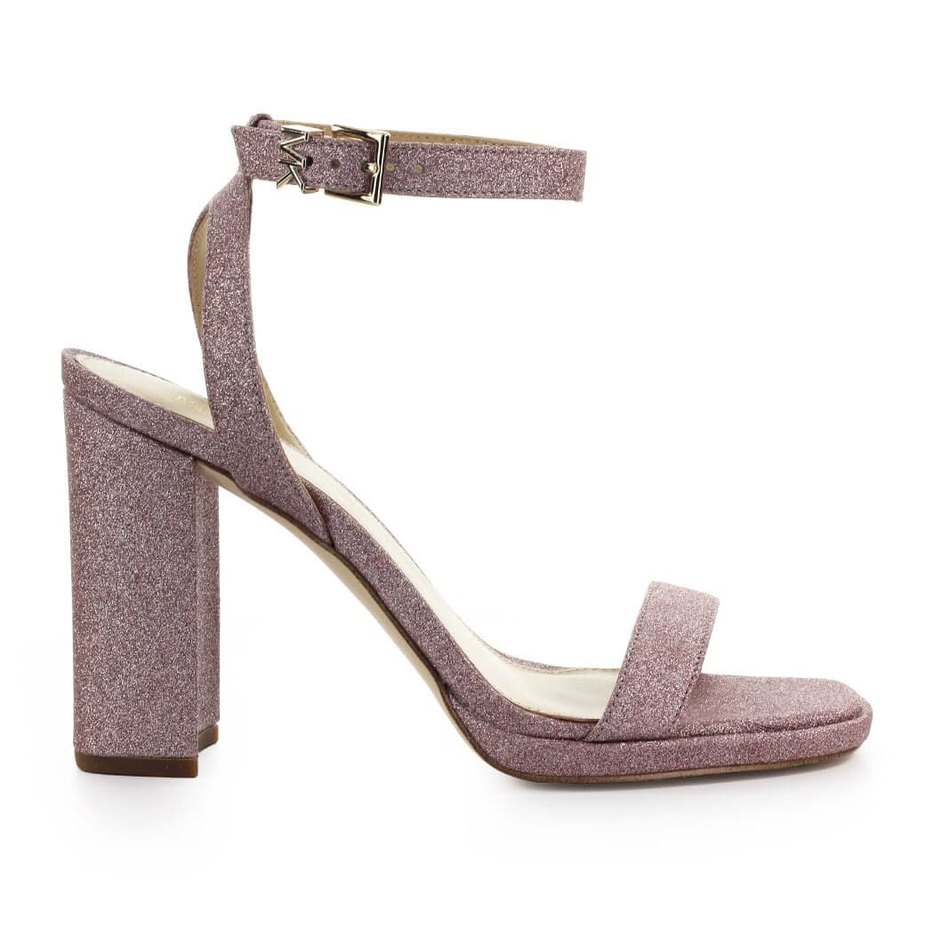 Buy Michael Kors Angela Pink Glitter Sandal online, shop Michael Kors shoes with free shipping