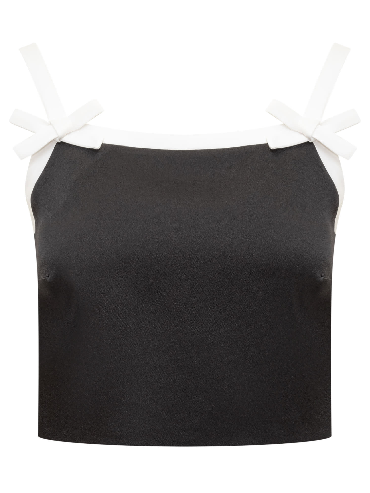 Shop Msgm Top With Straps In Black