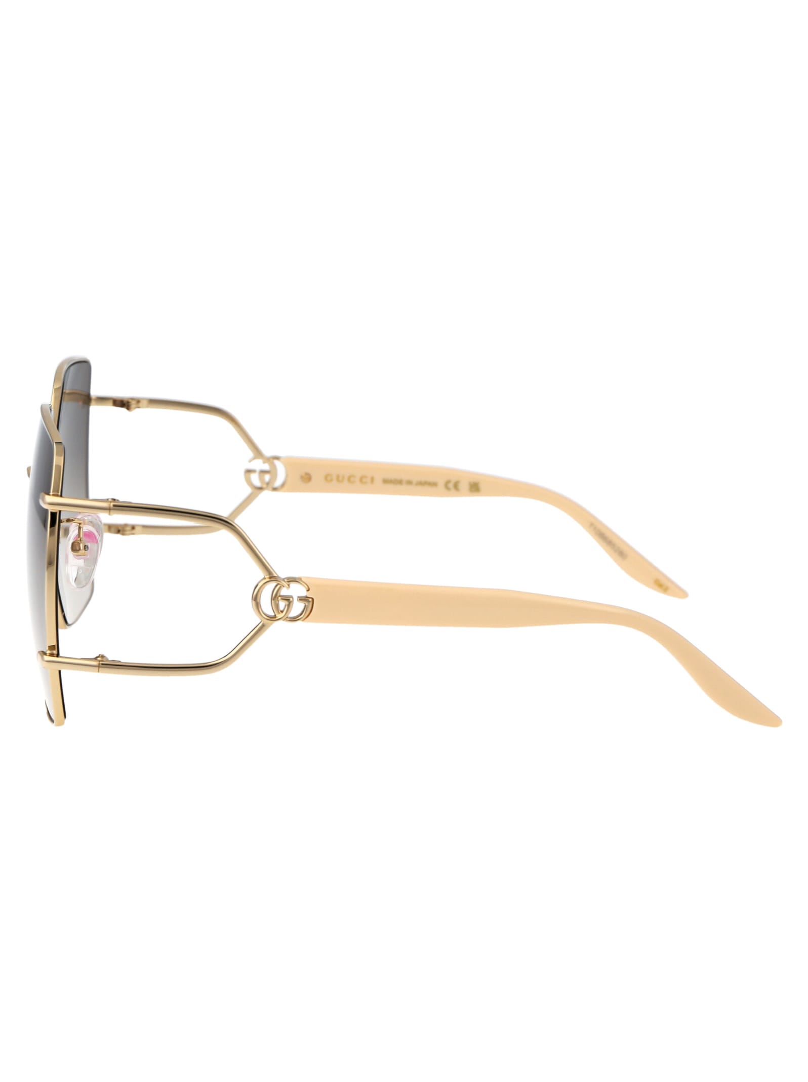 Shop Gucci Gg1564sa Sunglasses In 003 Gold Ivory Brown