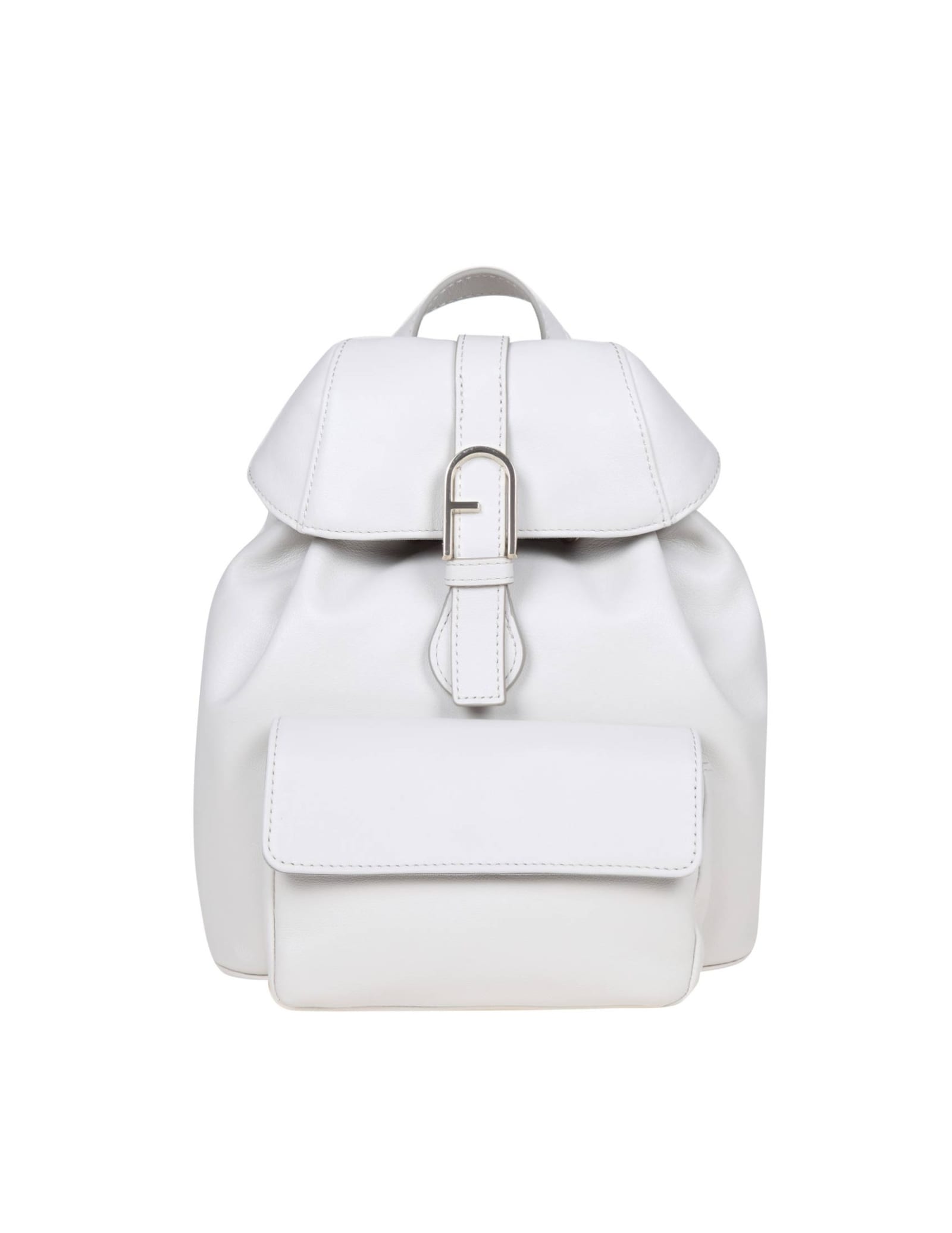 Shop Furla Flow S Marshmallow Color Leather Backpack