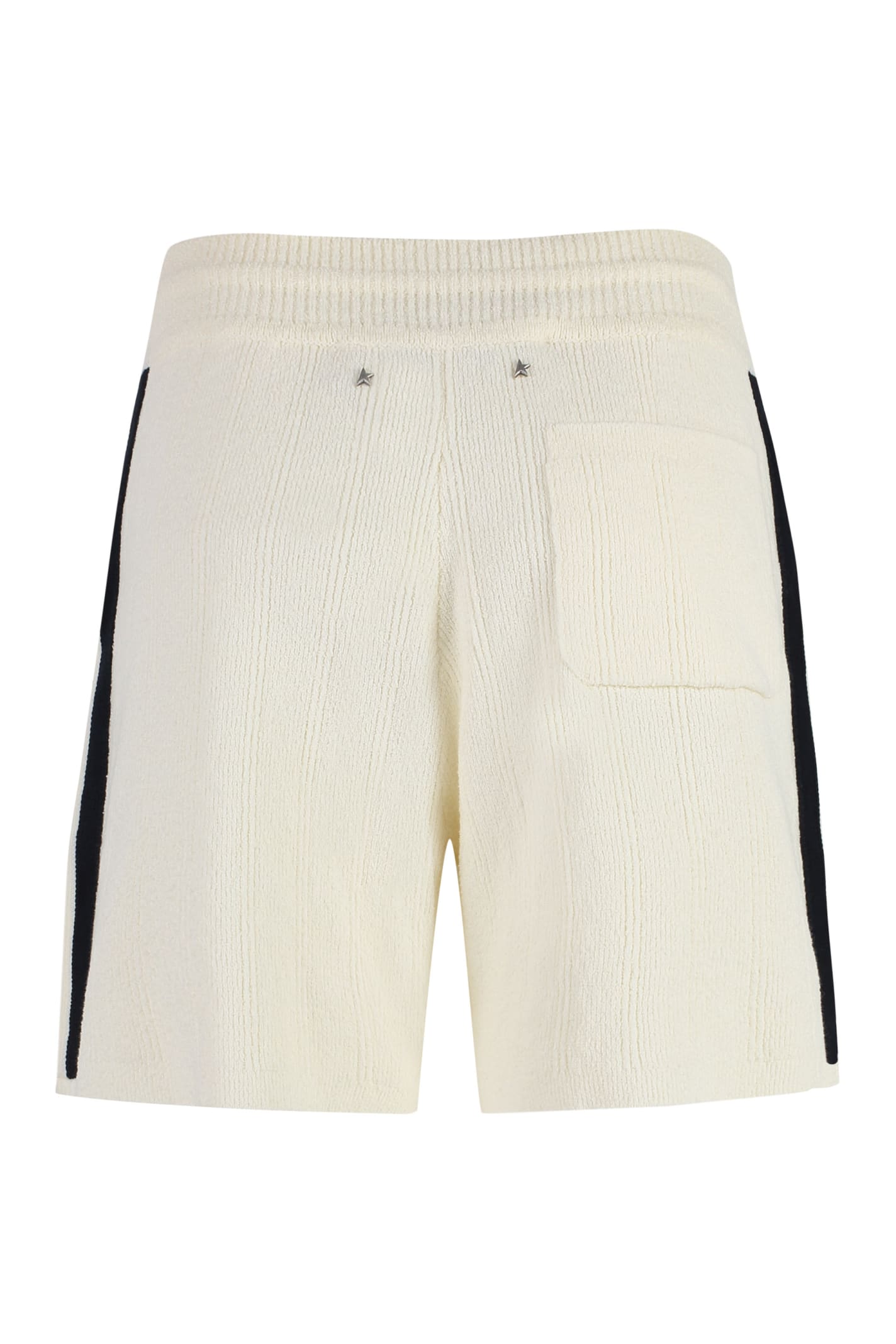 Shop Golden Goose Lionel Knitted Shorts In Ivory