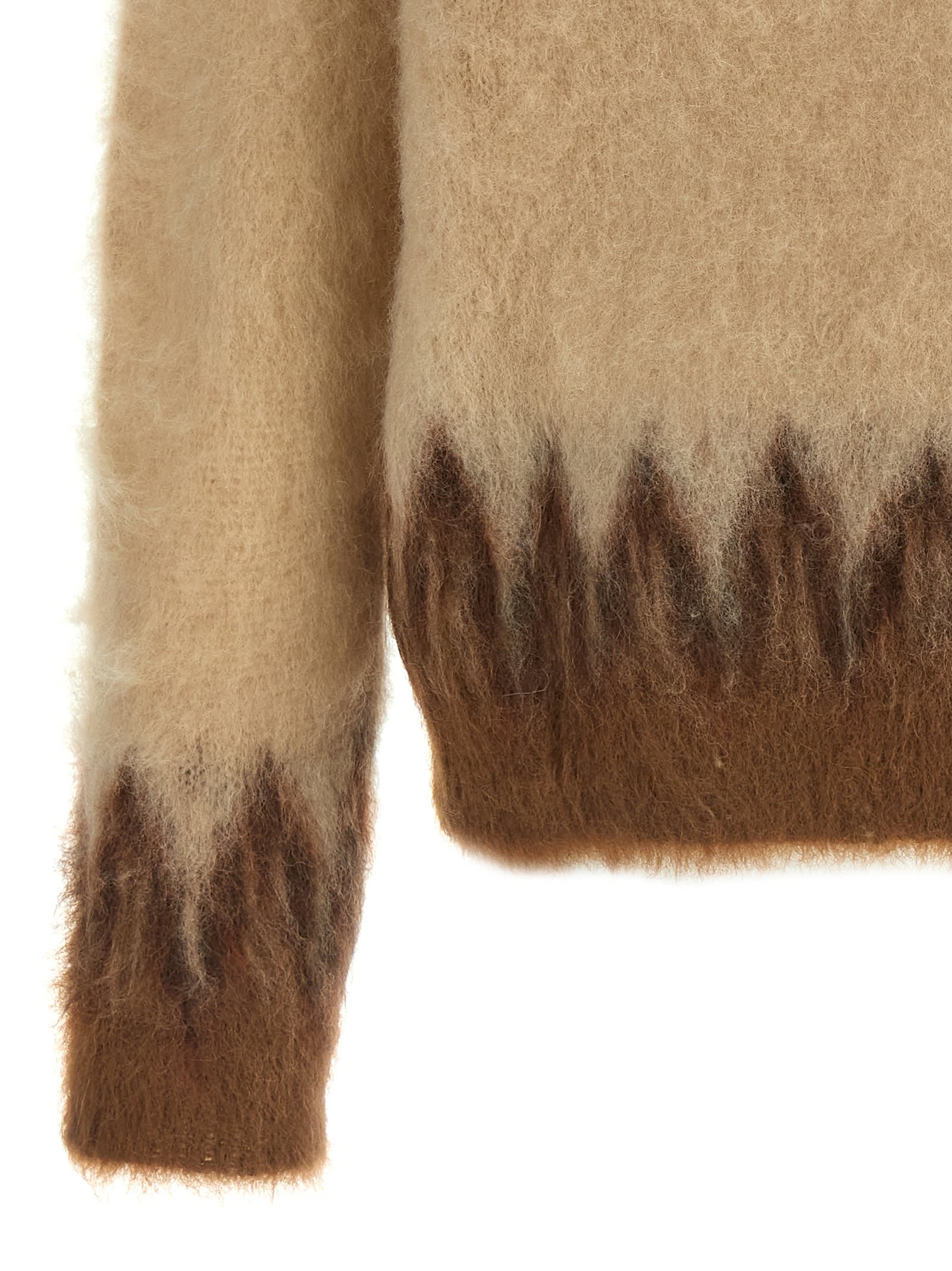 Isabel Marant Marant Nicolas Mohair Blend Sweater With Fair Isle Pattern In Brown