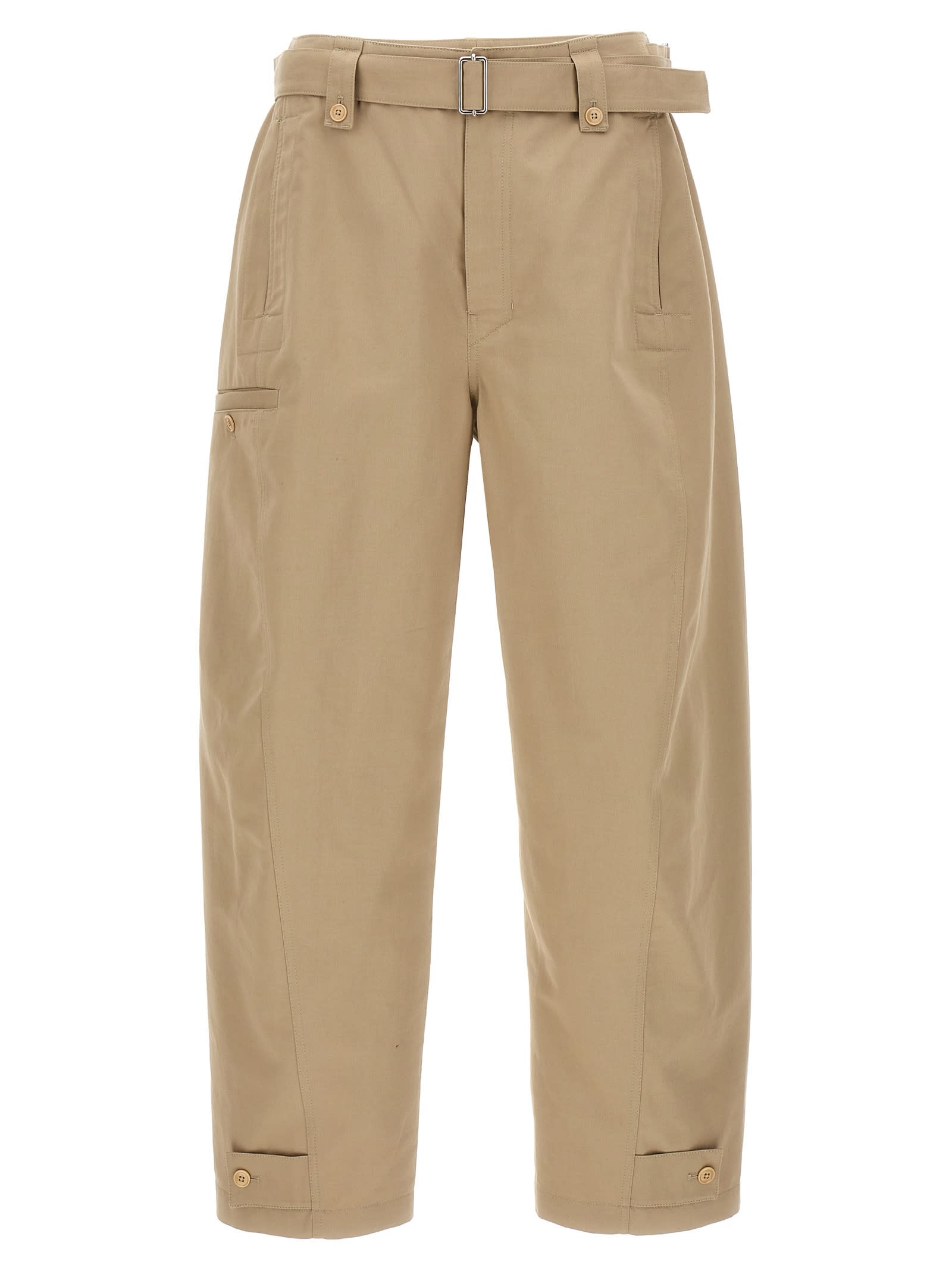 Shop Lemaire Twisted Pants In Beige