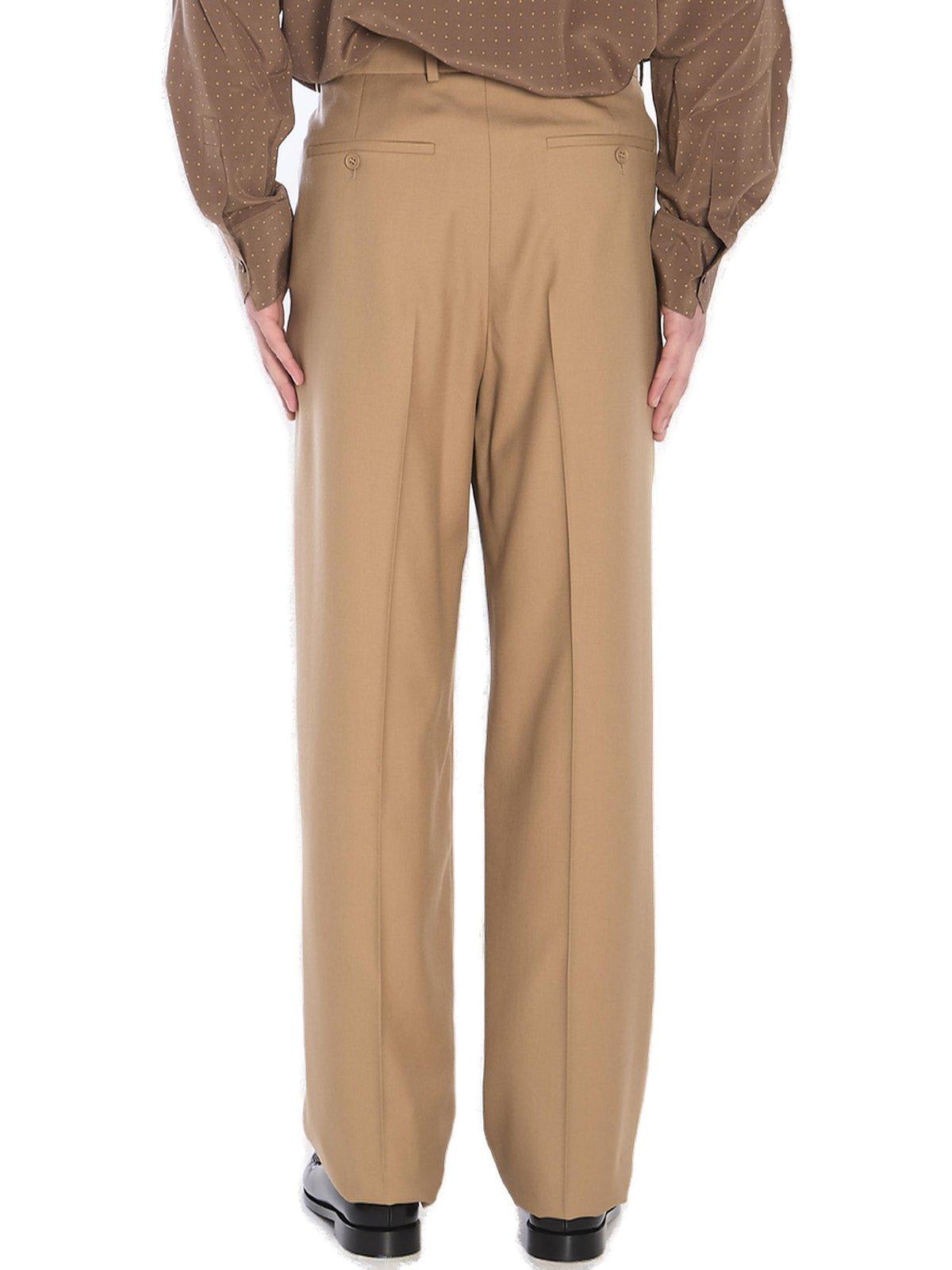 Saint Laurent High Waist Straight Leg Trousers