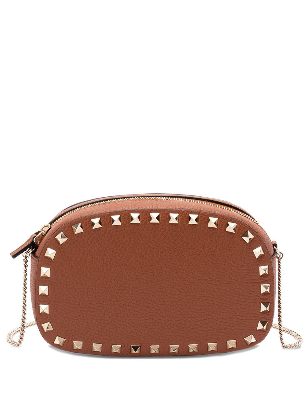 Valentino Garavani Rockstud Mini Shoulder Bag In Brown