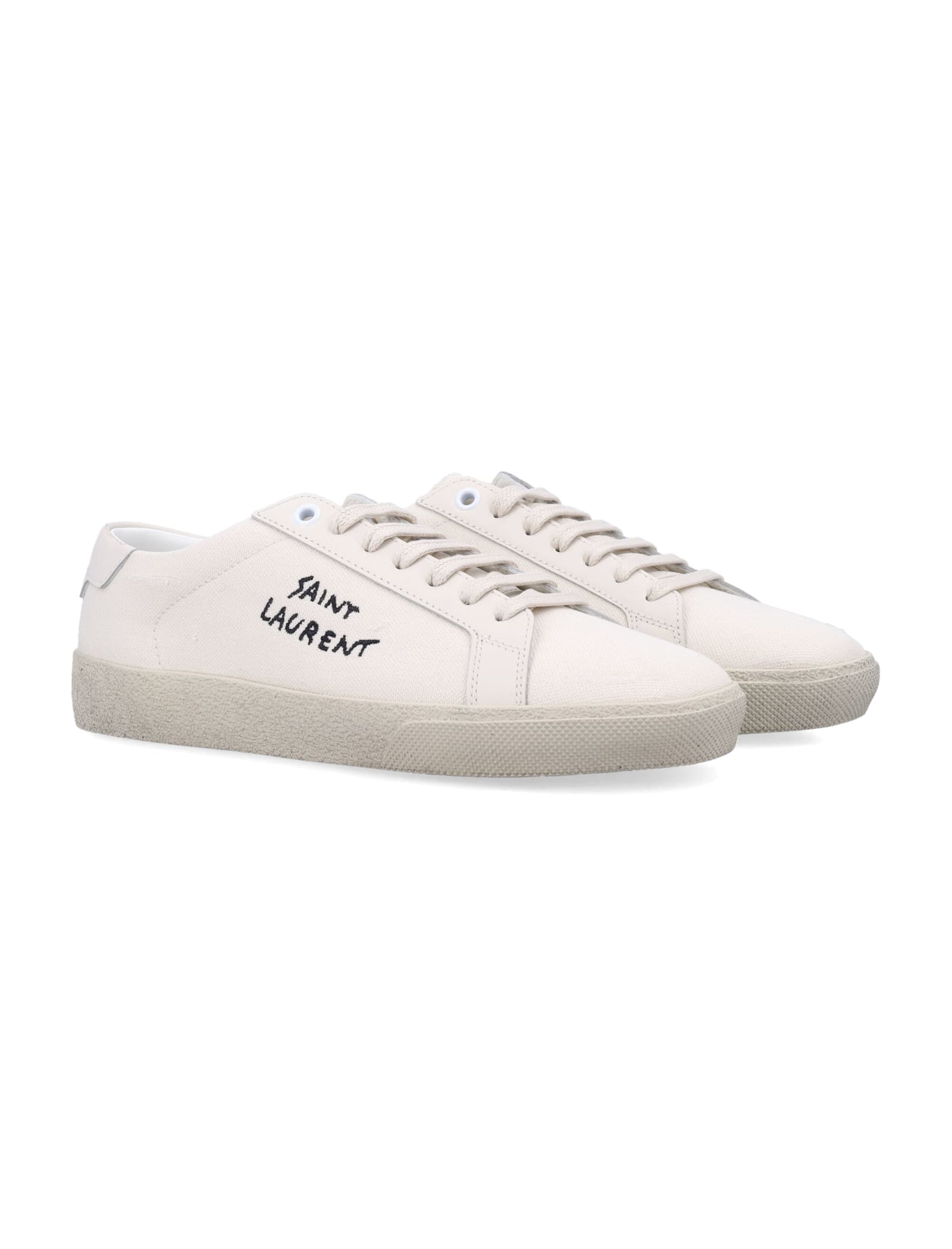 Saint Laurent Court Classic Sl/06 Womans Sneakers In Canvas In White