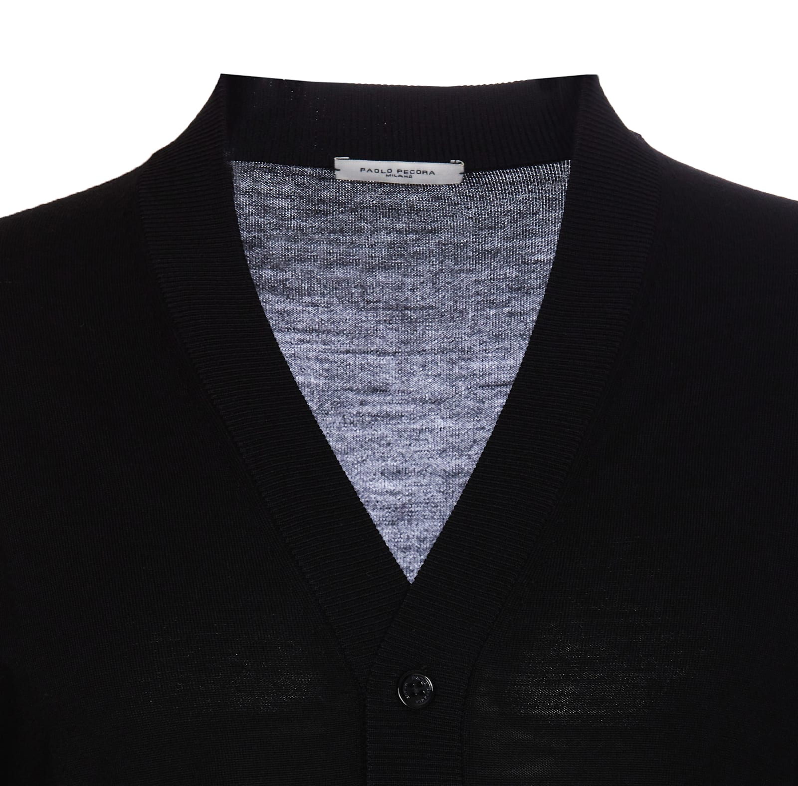 Shop Paolo Pecora Cardigan In Black