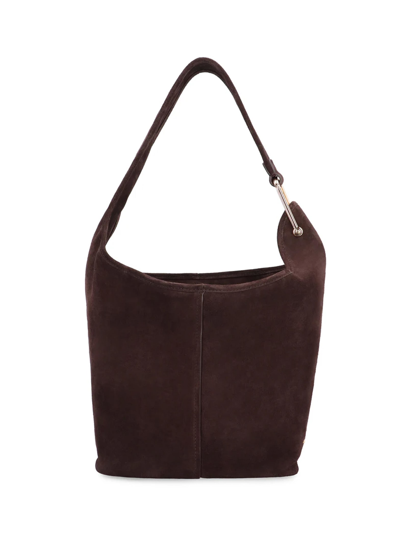 Michael Kors Sonny Suede Shoulder Bag In Brown
