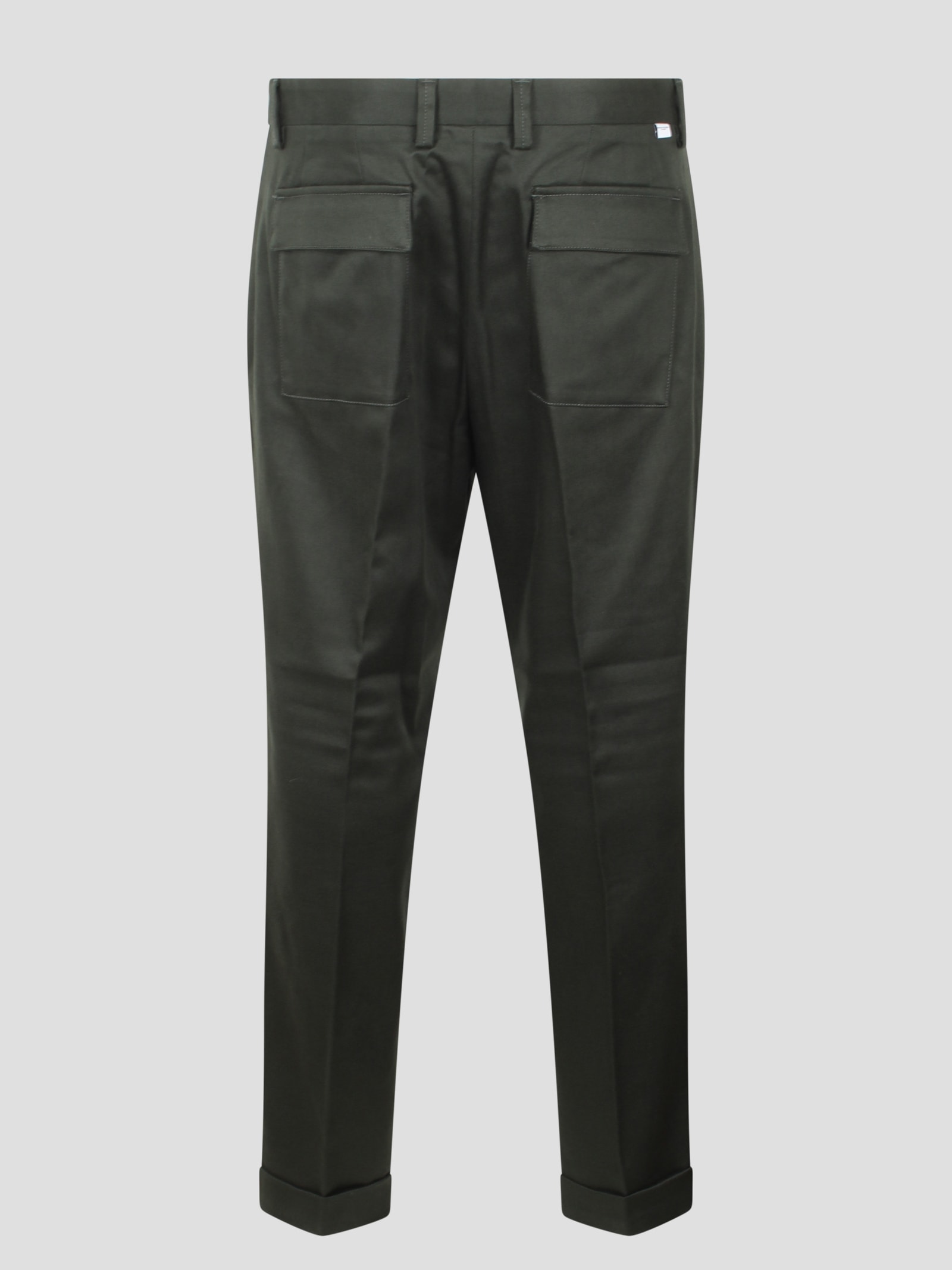 Shop Paolo Pecora Straight Trousers In Green